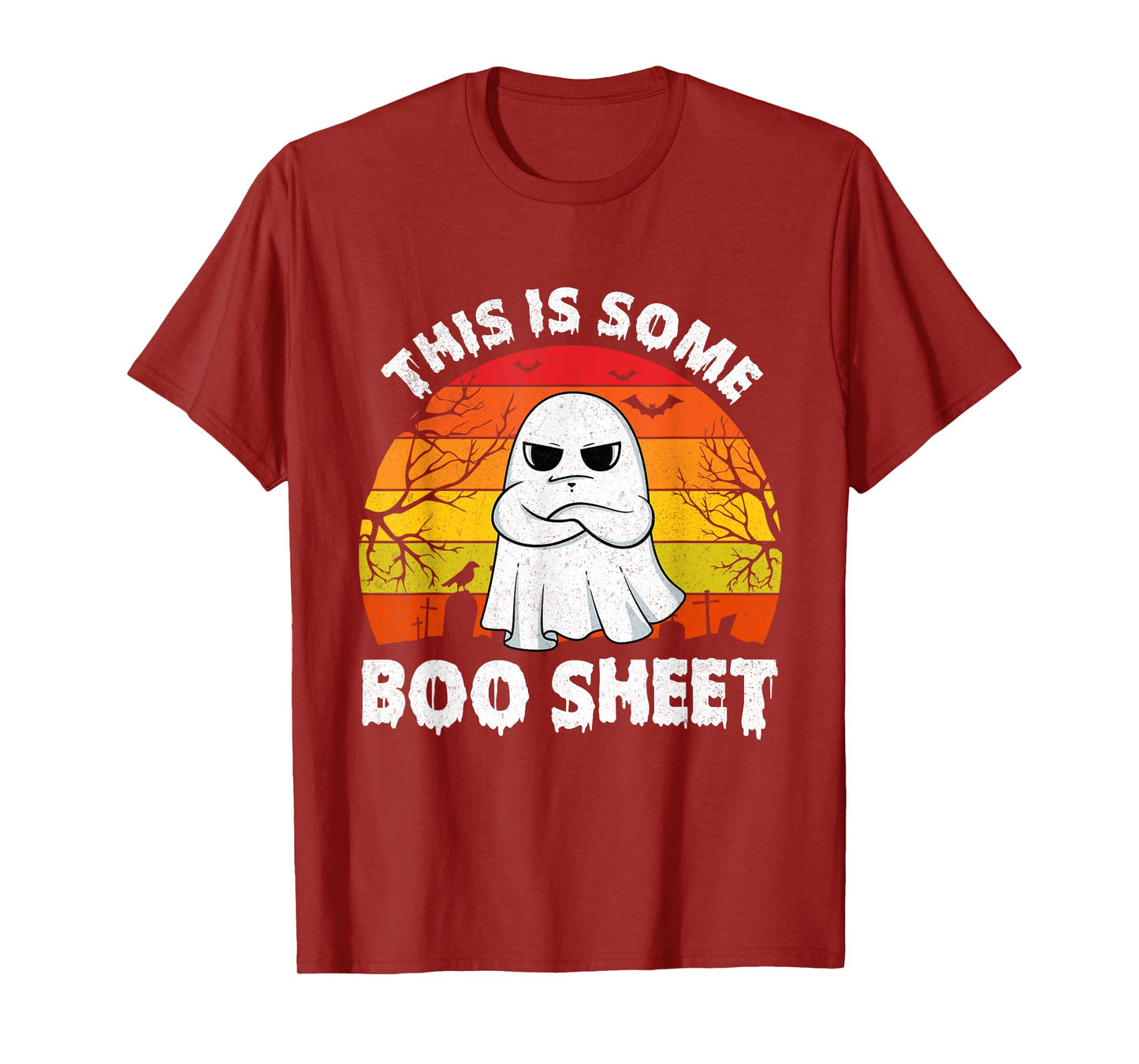 This is Some Boo Sheet Ghost Retro Funny Halloween Men Women T-Shirt