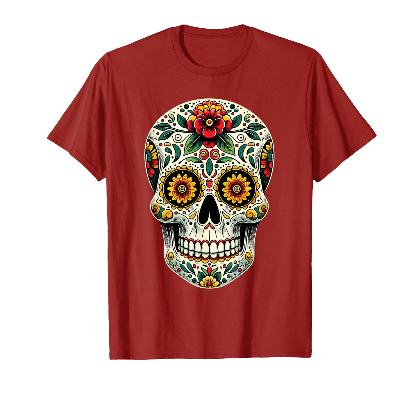 Skull Mexican Cinco de Mayo Costume For Men Women T-Shirt