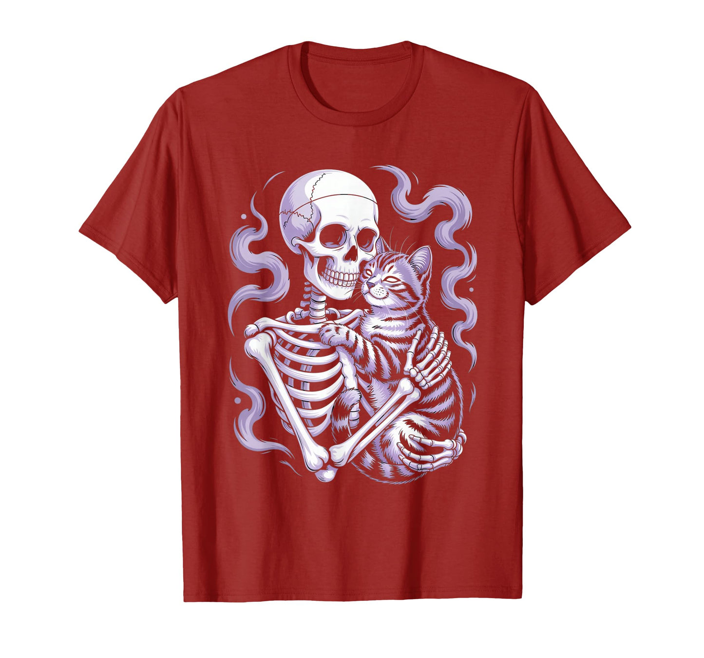 Funny cat Skeleton Pet Lover Creepy Bones T-Shirt