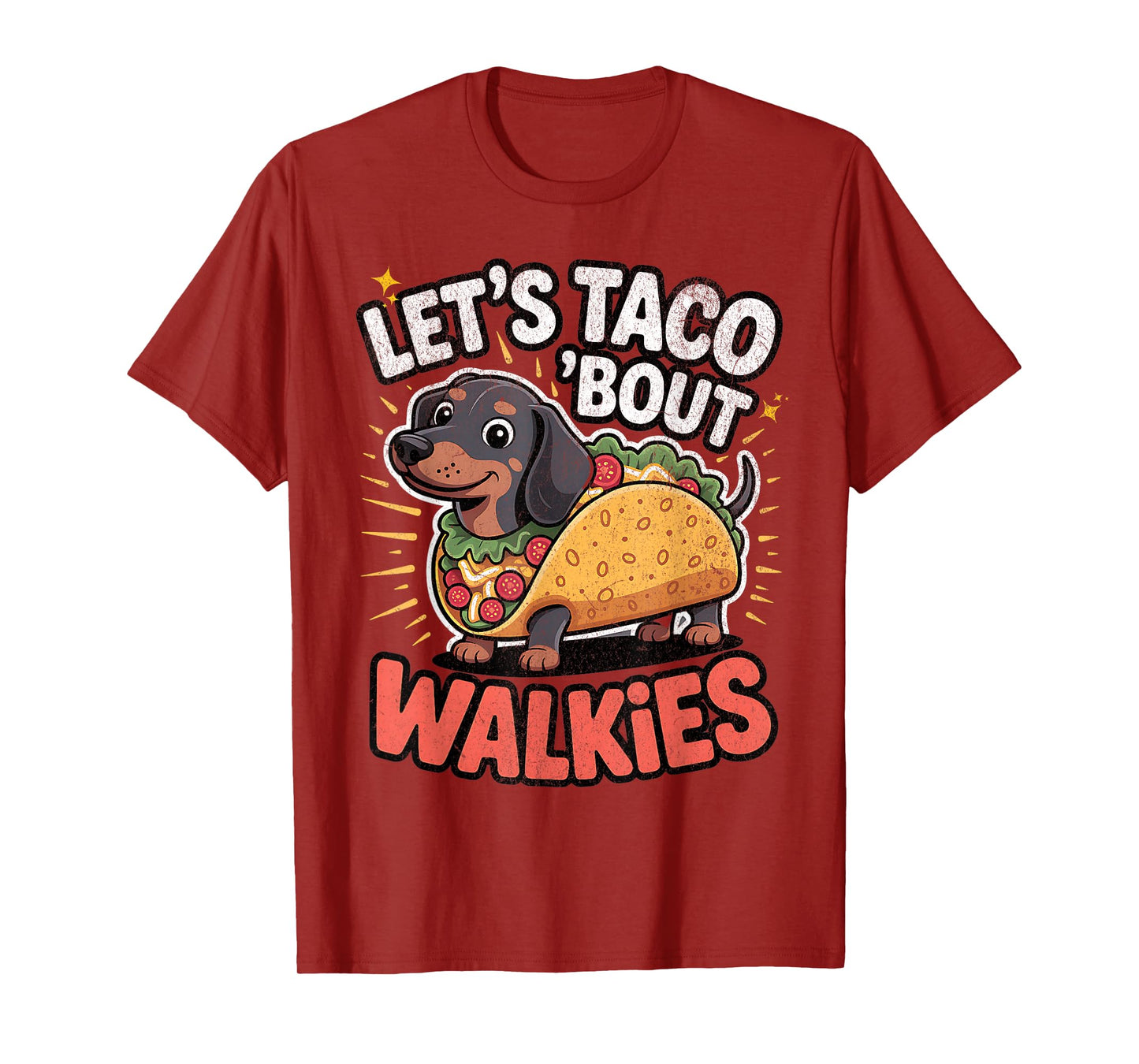 Funny Dog Taco – Let’s Taco ’Bout Walkies Cute Pet Pun T-Shirt