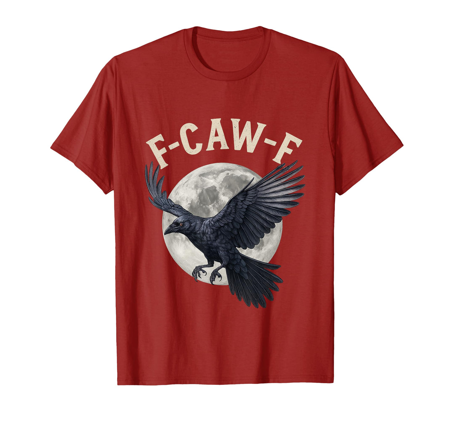 Retro F-Caw-F Black Crow Funny Black Bird Saying Meme Quote T-Shirt
