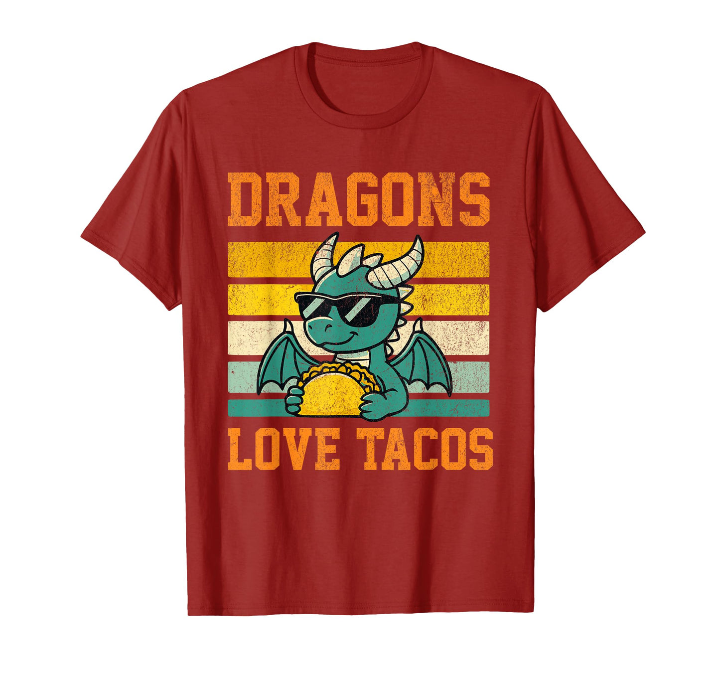 Dragons Love Tacos Funny Mexican Food Fiesta Men Women Kids T-Shirt