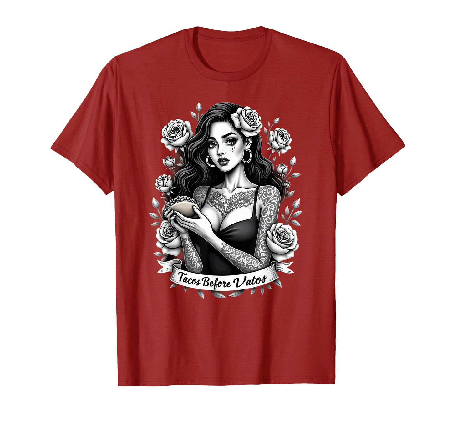 Sarcastic Spanish Mexican Tacos Before Vatos T-Shirt