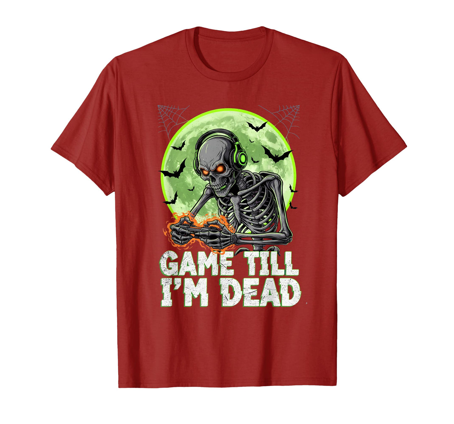 Game Till I’m Dead Skeleton Gamer Halloween Gaming Costume T-Shirt