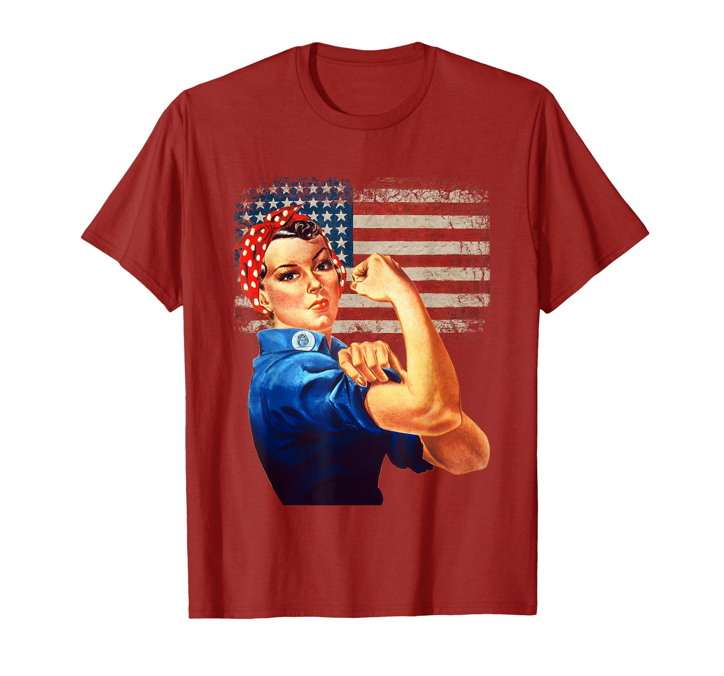 Rosie the Riveter American Flag Rosie the Riveter Women Men T-Shirt