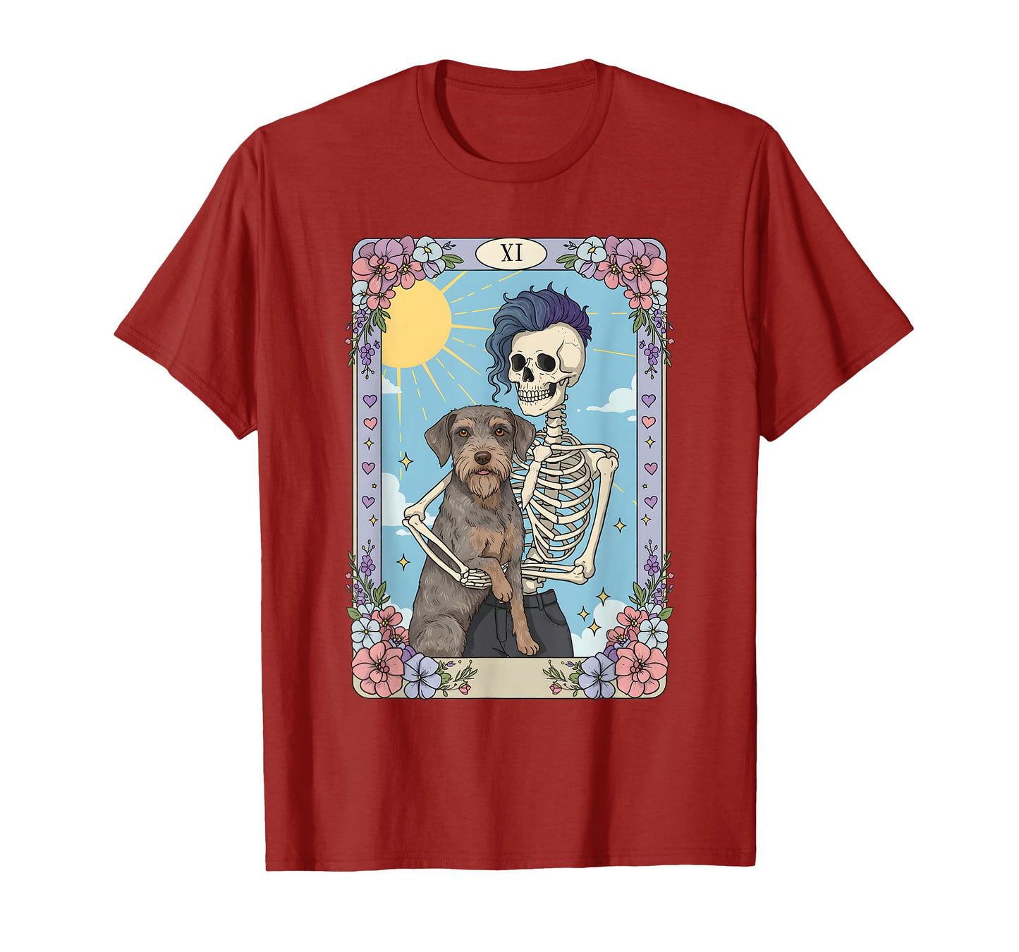 Wirehaired Pointing Griffon Dog Tarot Card Halloween Costume T-Shirt