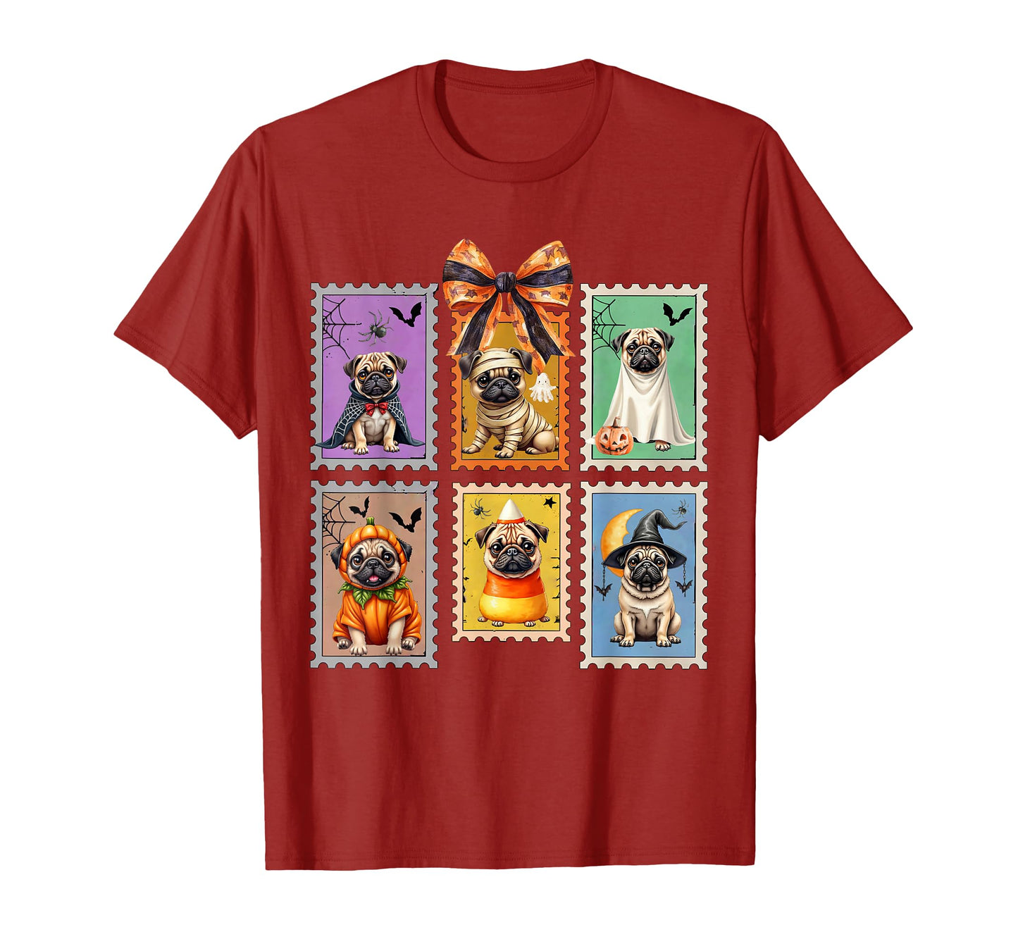 Cute Pug Halloween Costume Dog Pumpkin Ghost T-Shirt