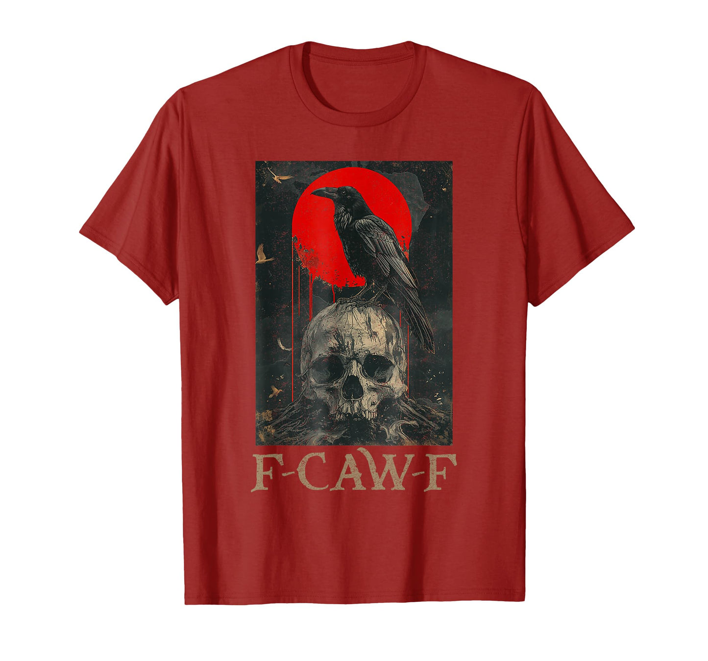 F-Caw-F Funny Crow Lover Raven Gothic Halloween FCWF Costume T-Shirt