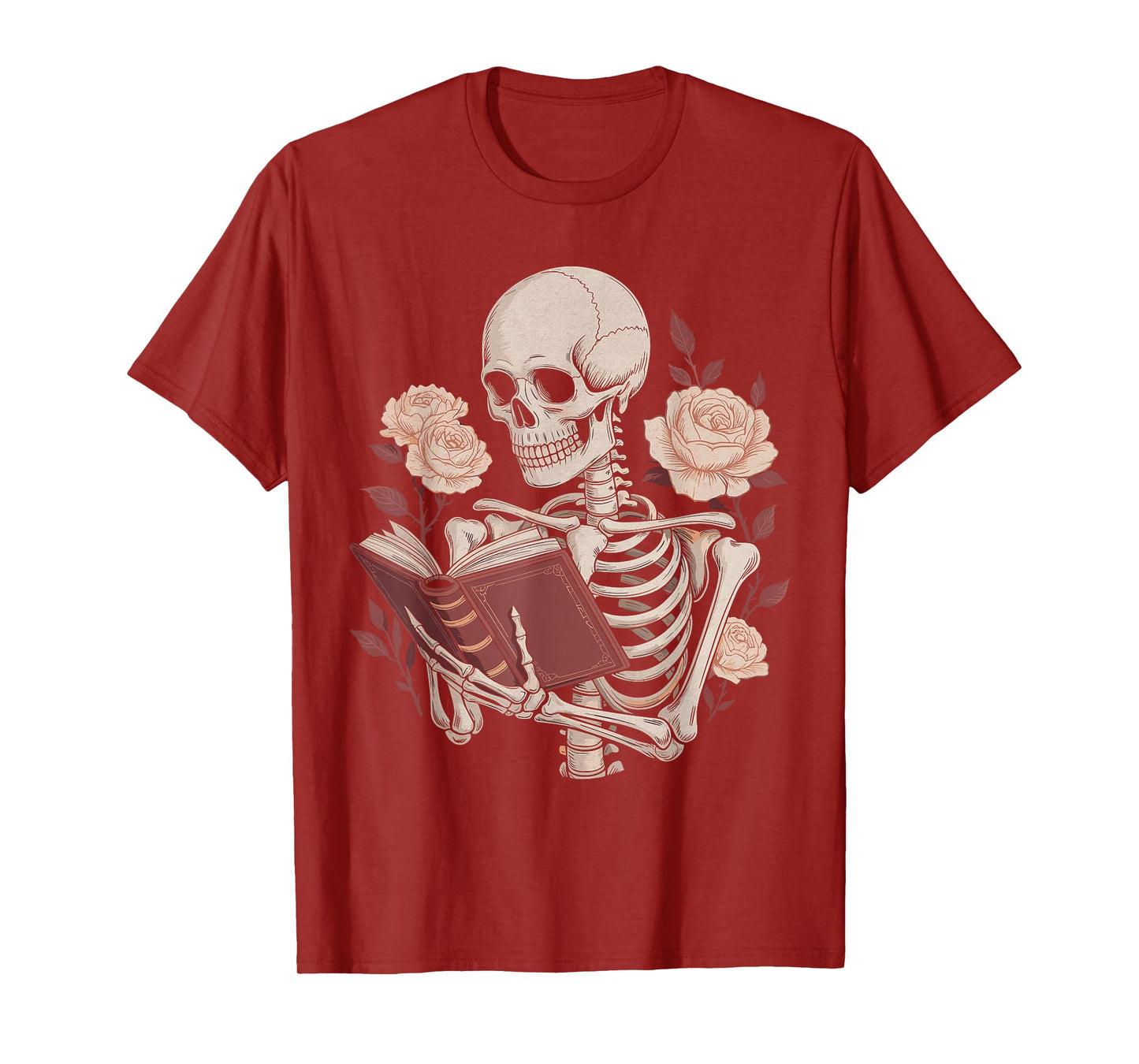 Skeleton Reading Book for Teacher Halloween Book Lover T-Shirt