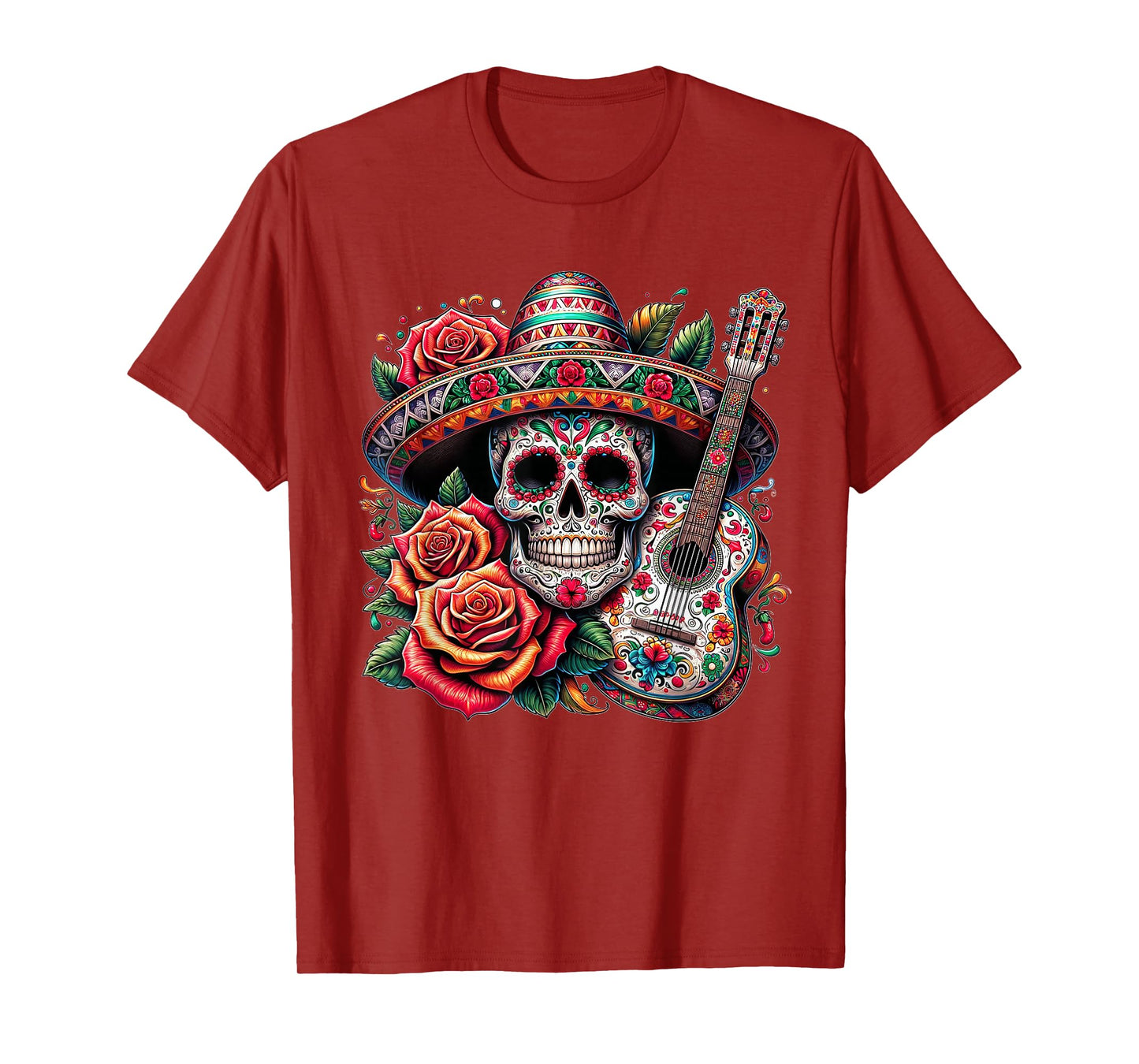 Cinco De Mayo Skull Sombrero Fiesta Mexican Skull Men Women T-Shirt