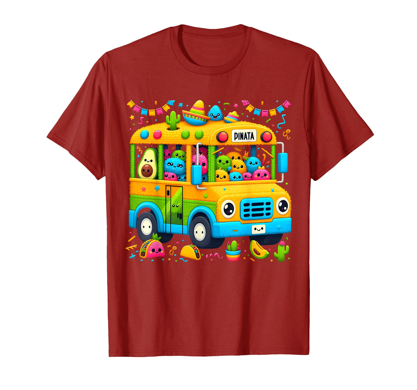 Fun School Bus Classroom Cinco De Mayo Cute Teacher & Kids T-Shirt