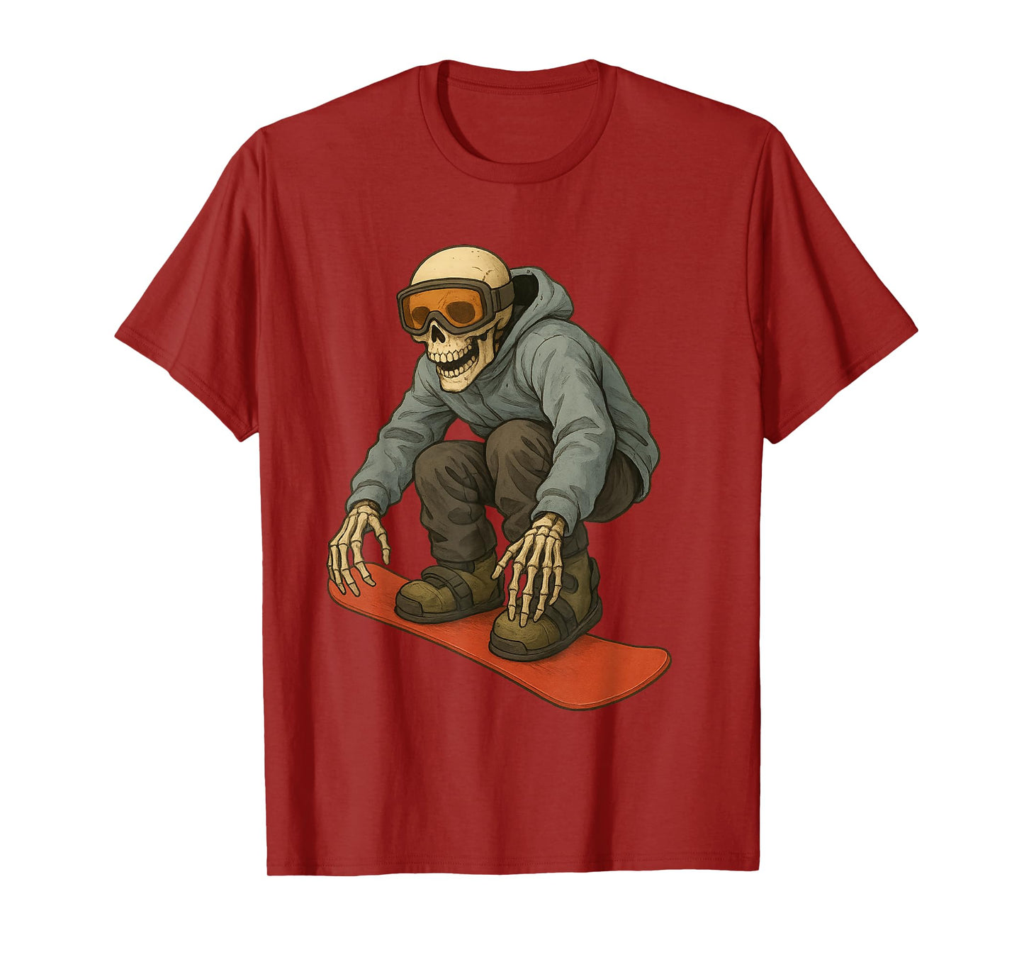 Retro Ski Skeleton Goggles Mountain Snow Skiing Winter Funny T-Shirt