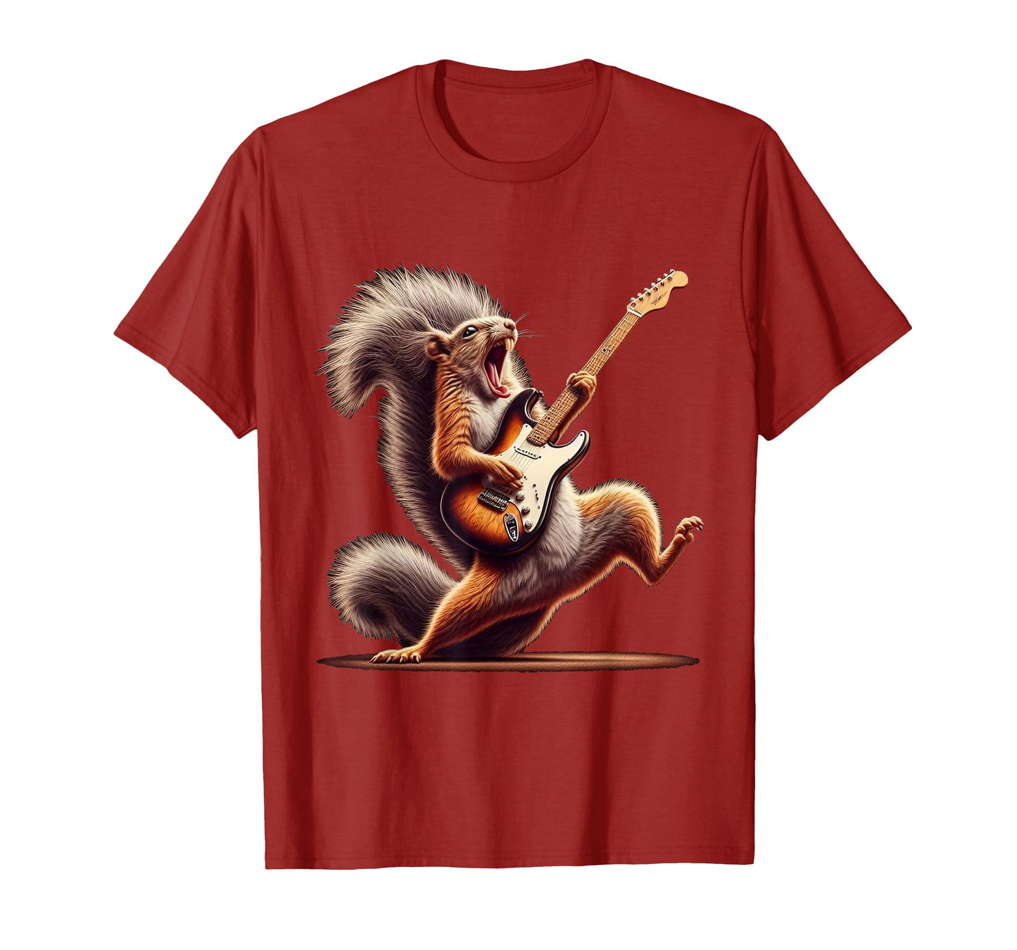 Squirrel Playing Guitar Rock T-Shirt