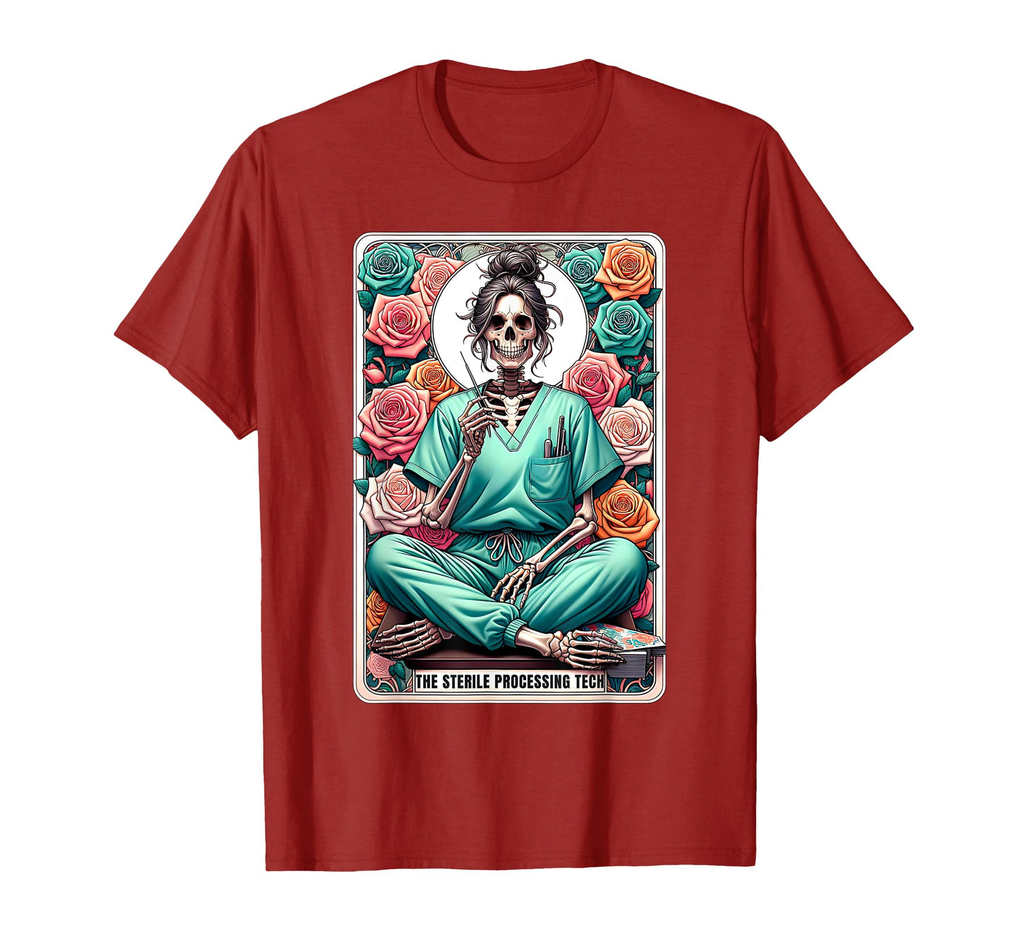 The Sterile Processing Tech Tarot Card Skeleton SPD Tech T-Shirt