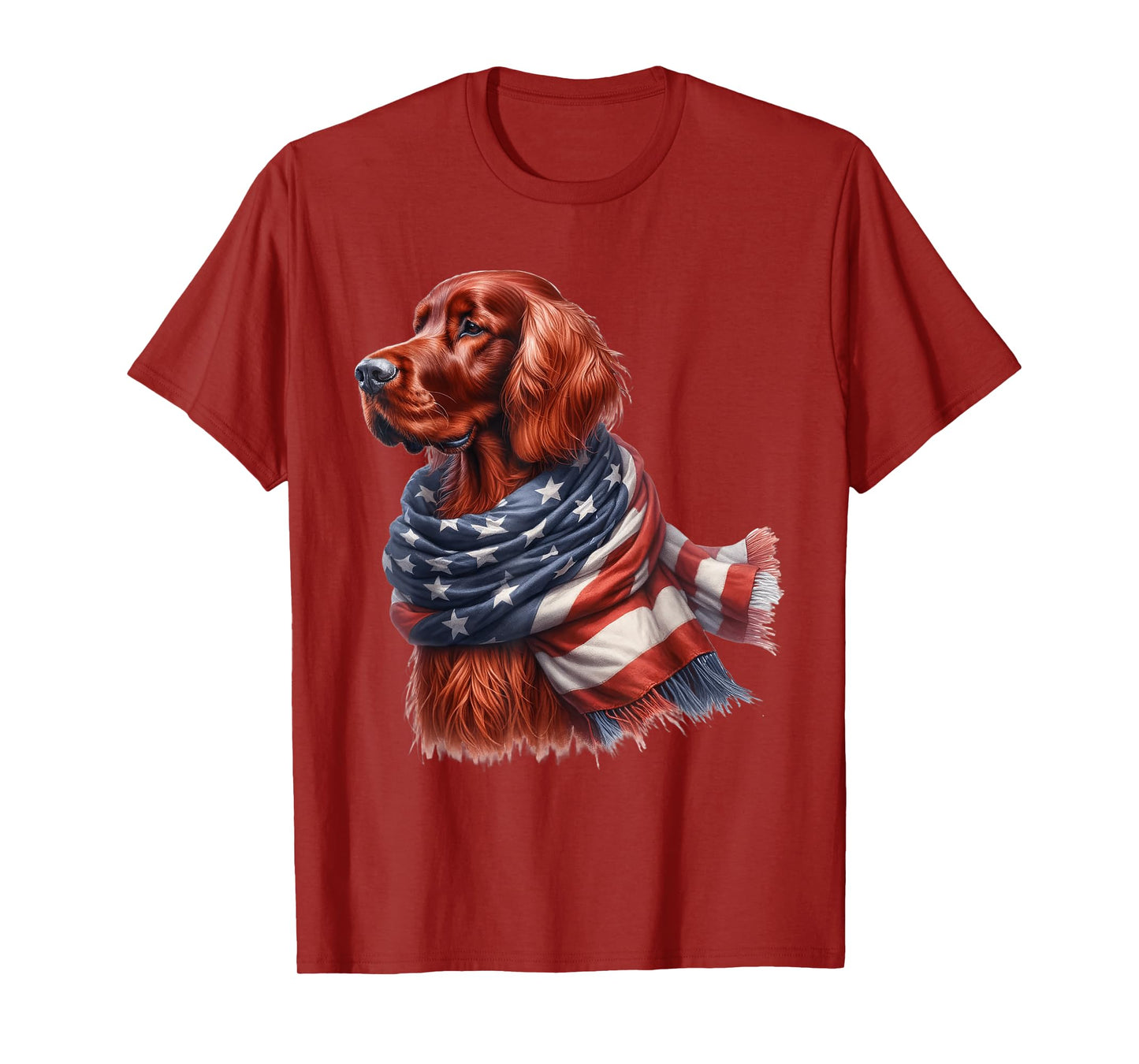 Irish Setter American Flag Patriotic Irish Setter Dog Lover T-Shirt