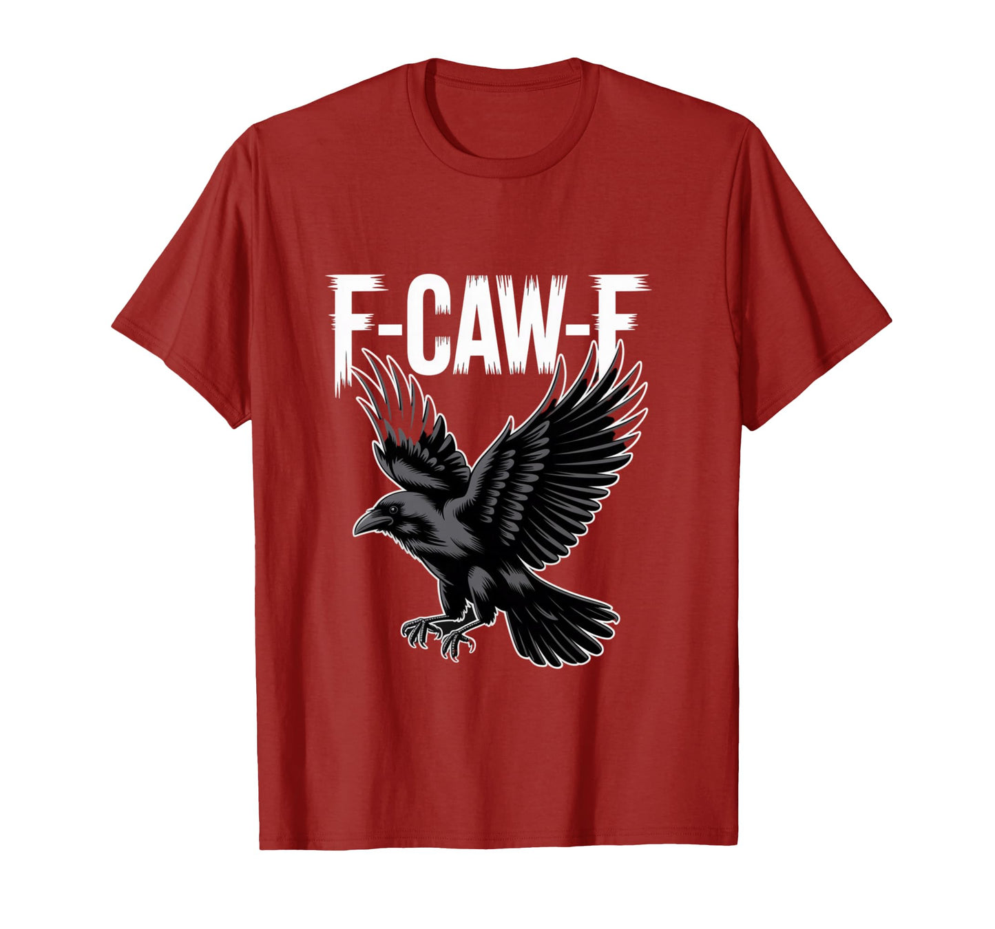 F CAW F Black Bird Graphic for Sarcasm Lovers Long Sleeve T-Shirt