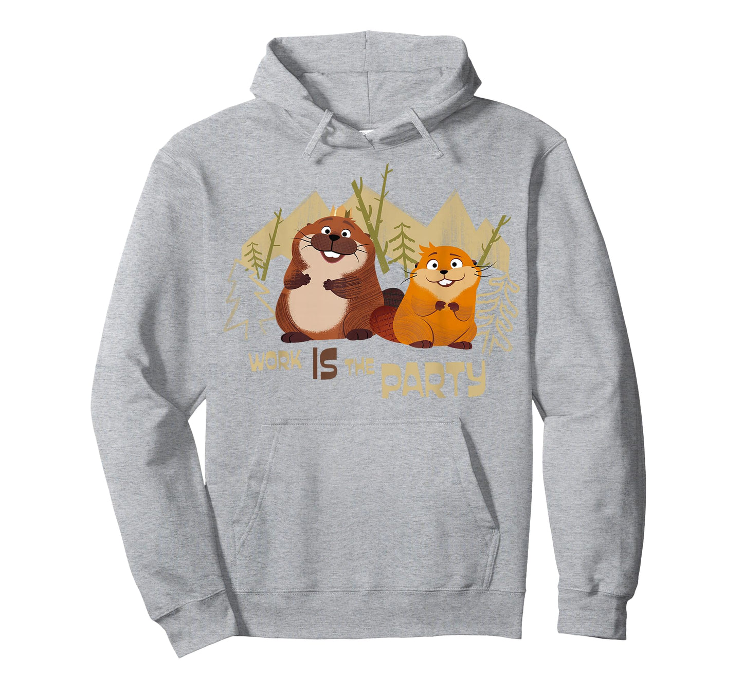 Disney Pixar Hoppers Work is The Party Mabel and King George T-Shirt - Hoodie | Ash