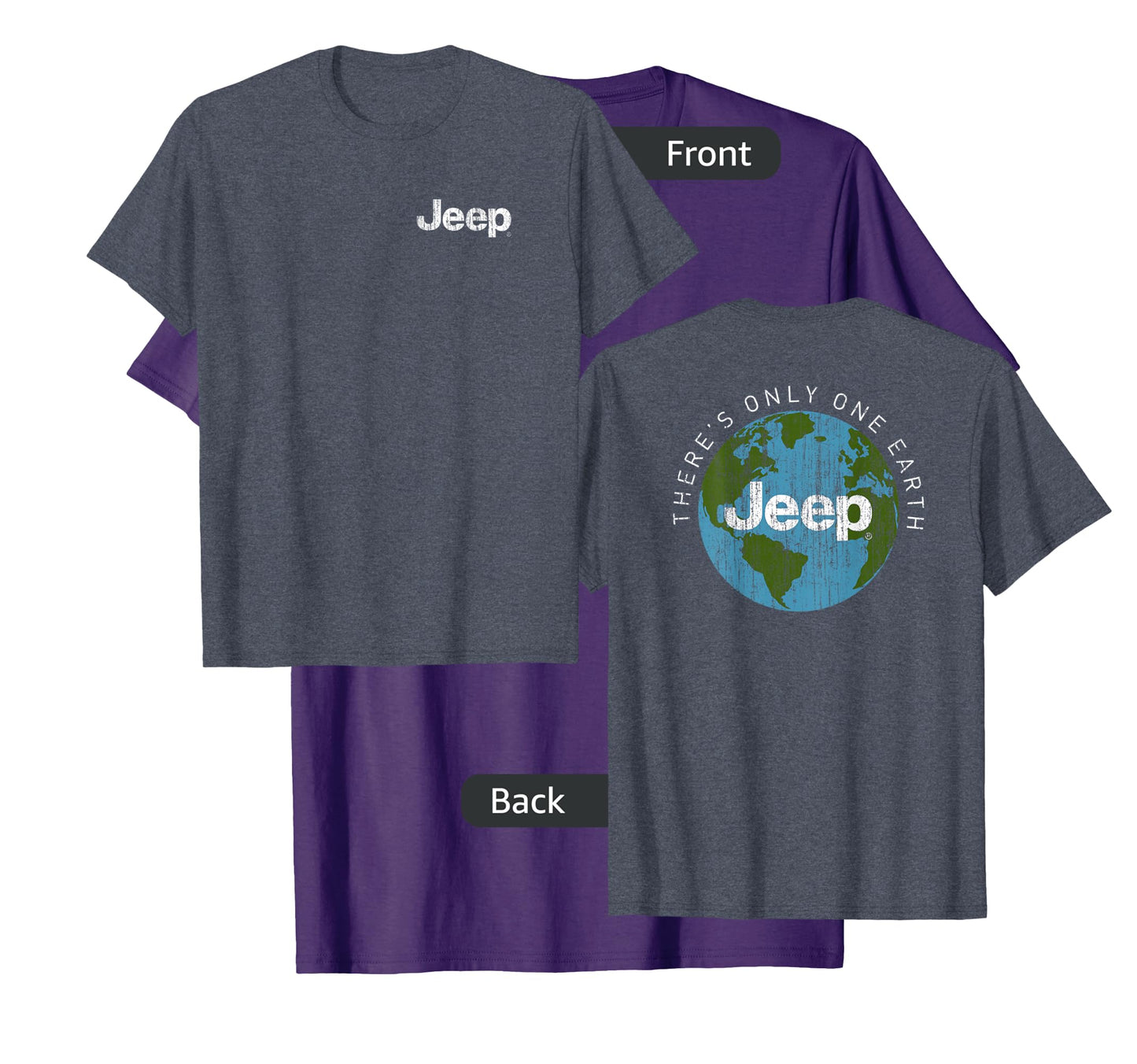 Jeep - There's Only One Earth (Front/Back Print) T-Shirt