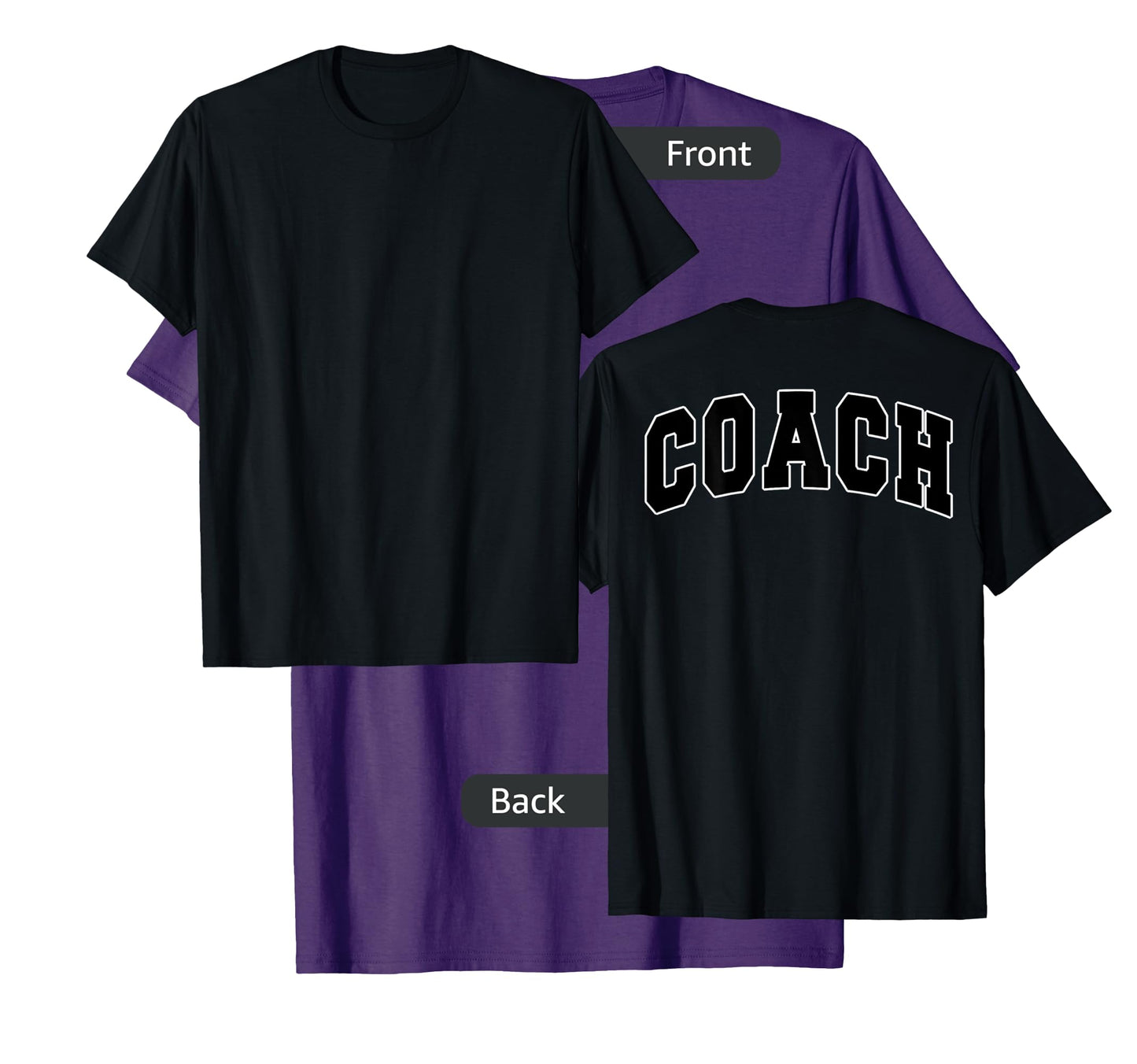 Coach Sports Trainer Vintage Varsity Team Black on the back T-Shirt
