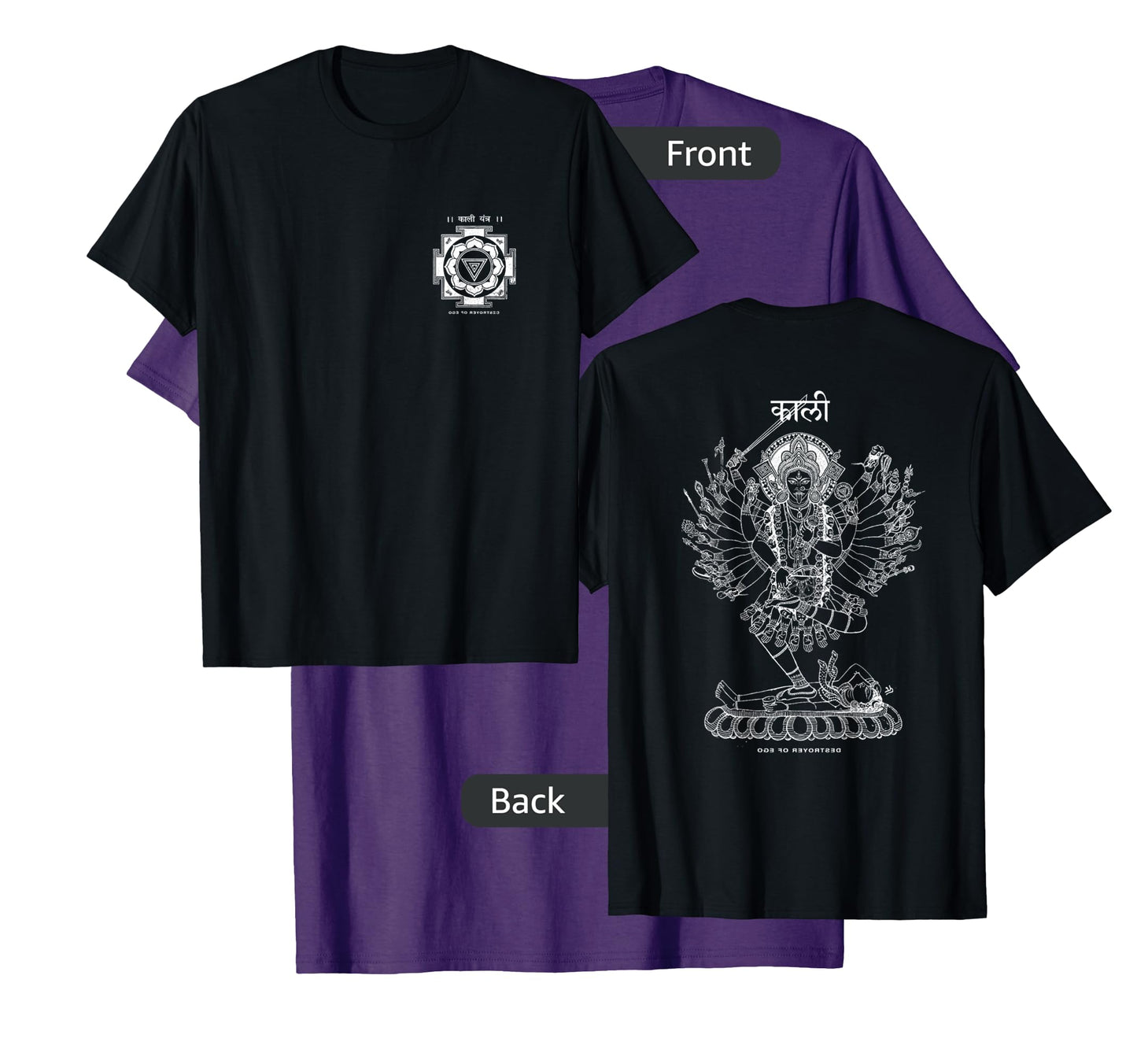 KALI Hindu Goddess, Kali Ma Yantra, Sacred Tantric Thangka T-Shirt
