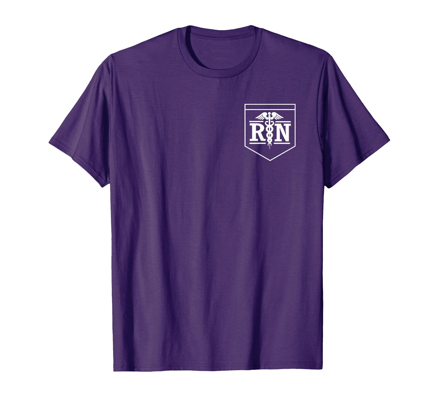 RN Caduceus Nurse Symbol Pocket Registered Nurse T-Shirt