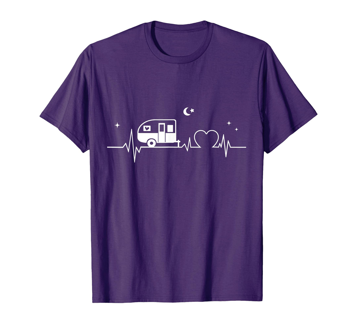 Camping Heartbeat RV Camper Camping Vacation T-Shirt
