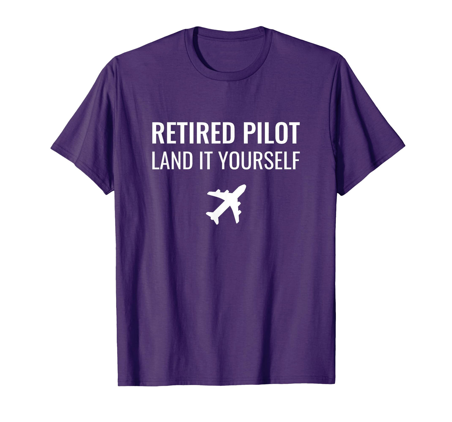 Fun Aviation Lifestyle - Retired Pilot T-Shirt - Men's Unisex Adults - Black - Short Sleeve - Small - Regular Fit - Cotton/Polyester Blend