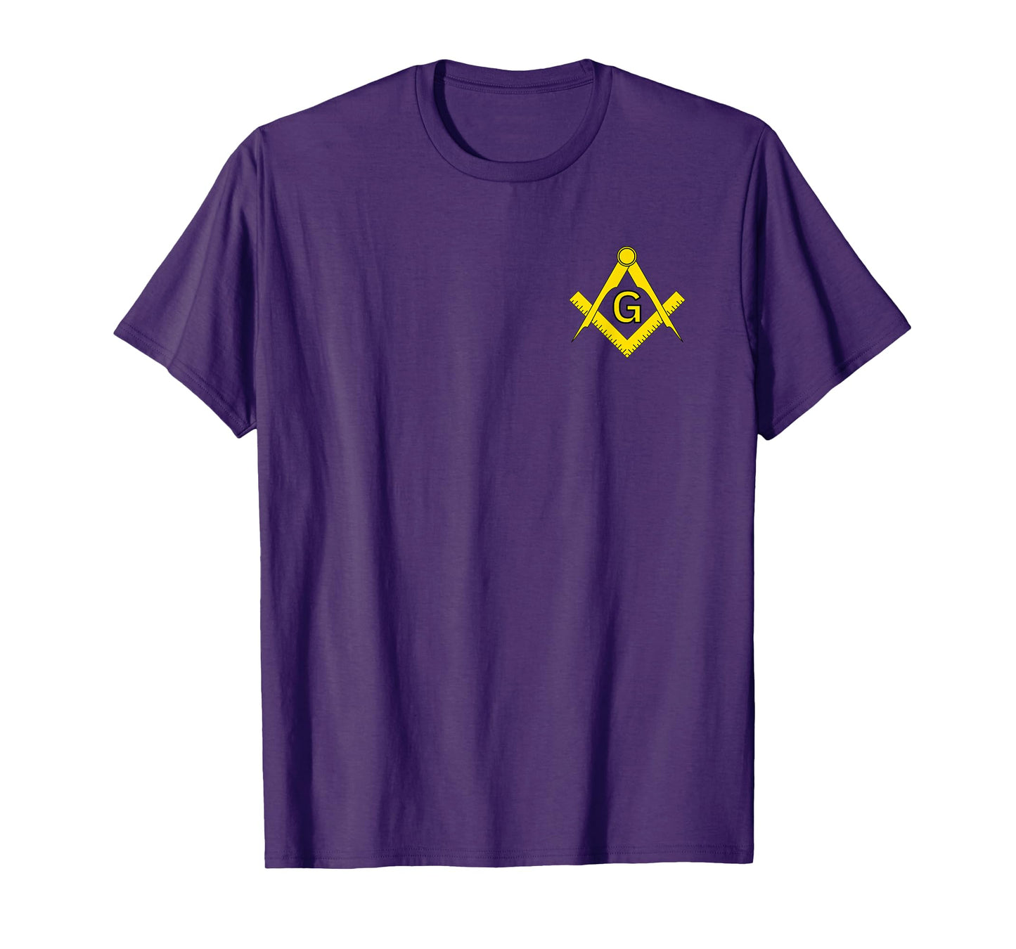 Mens Square and Compasses - Gold T-Shirt