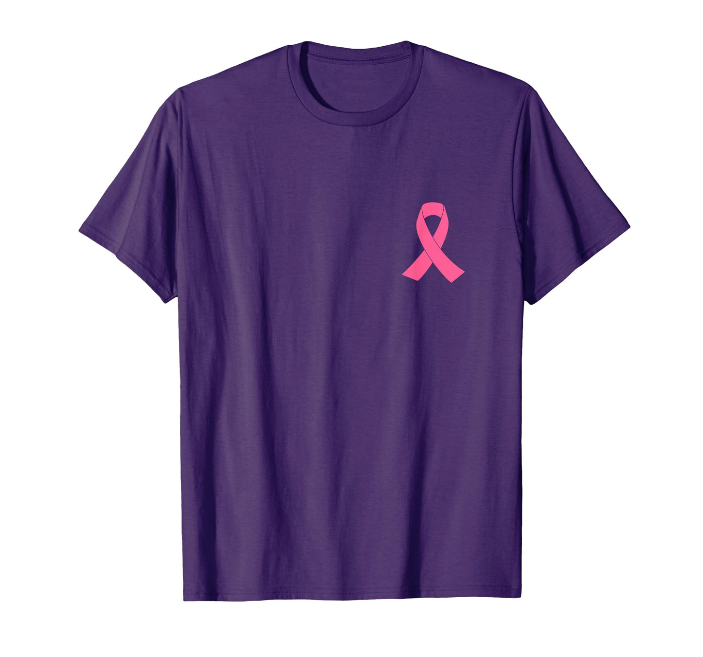 Breast Cancer Awareness Shirt Pink Ribbon On Chest Support T-Shirt