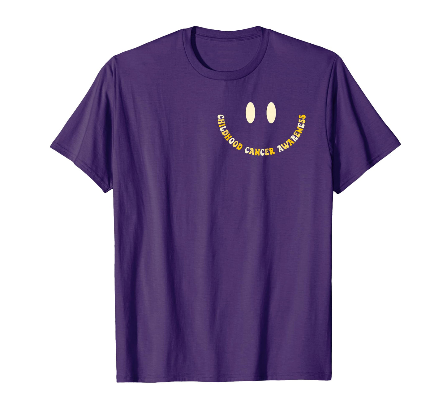 Ribbon Childhood Cancer Awareness Girls Kids Women 2 Sided T-Shirt