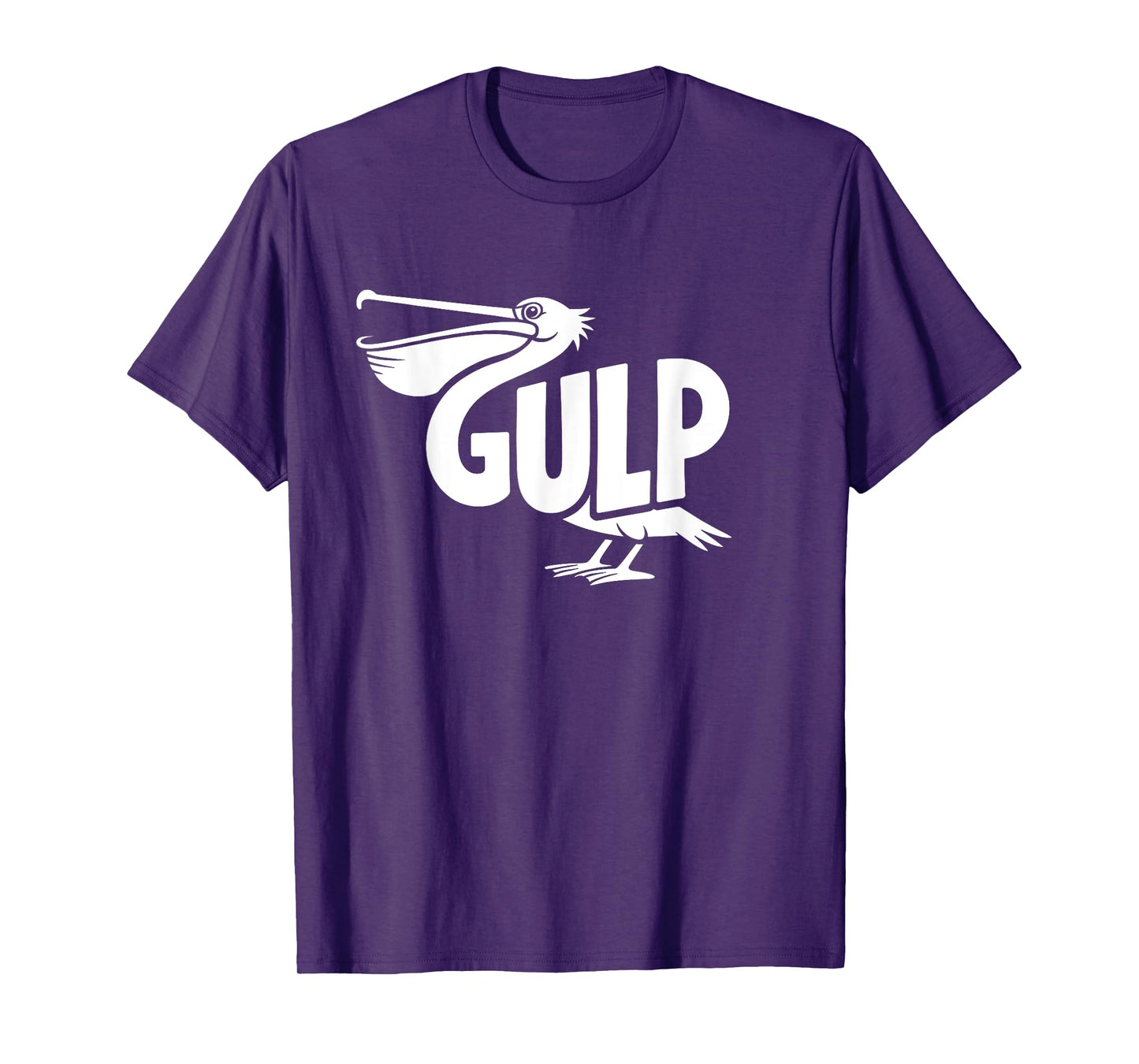 Gulp Pelican Word Art - Birdwatching, Fishing & Ocean Design T-Shirt