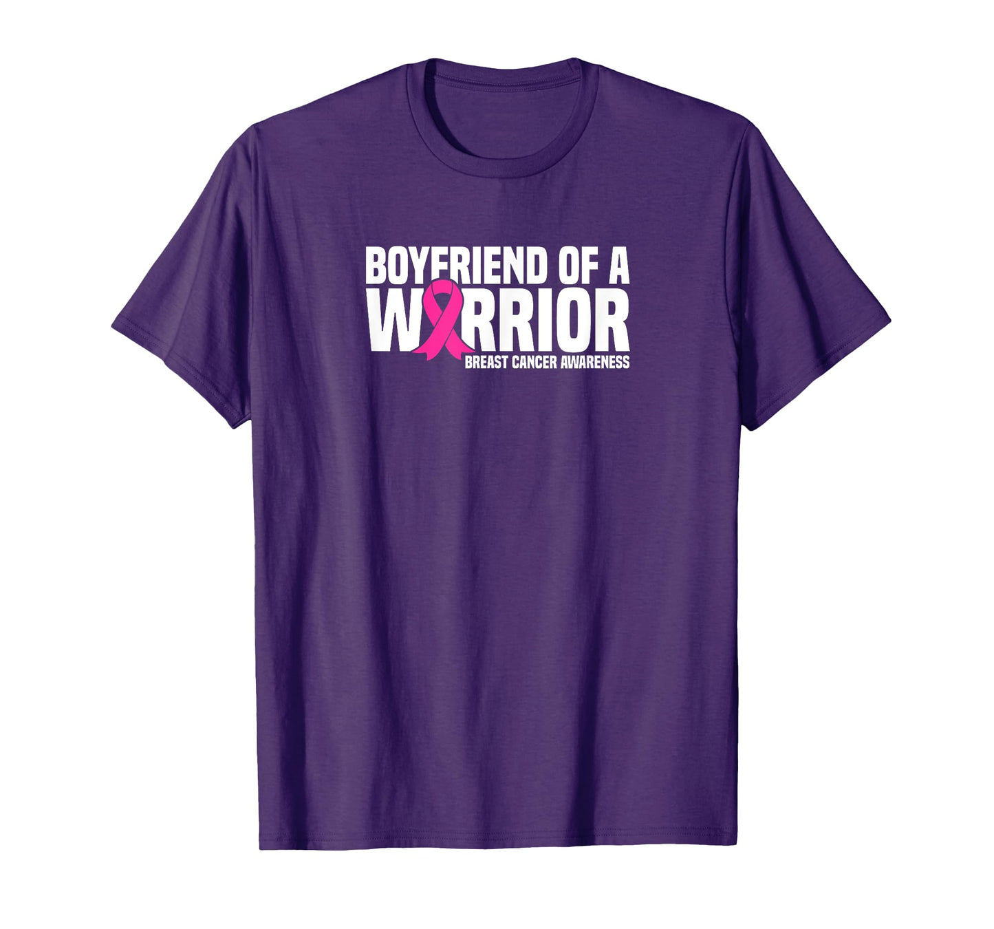 Boyfriend of a Warrior Pink Ribbon Breast Cancer Awareness T-Shirt