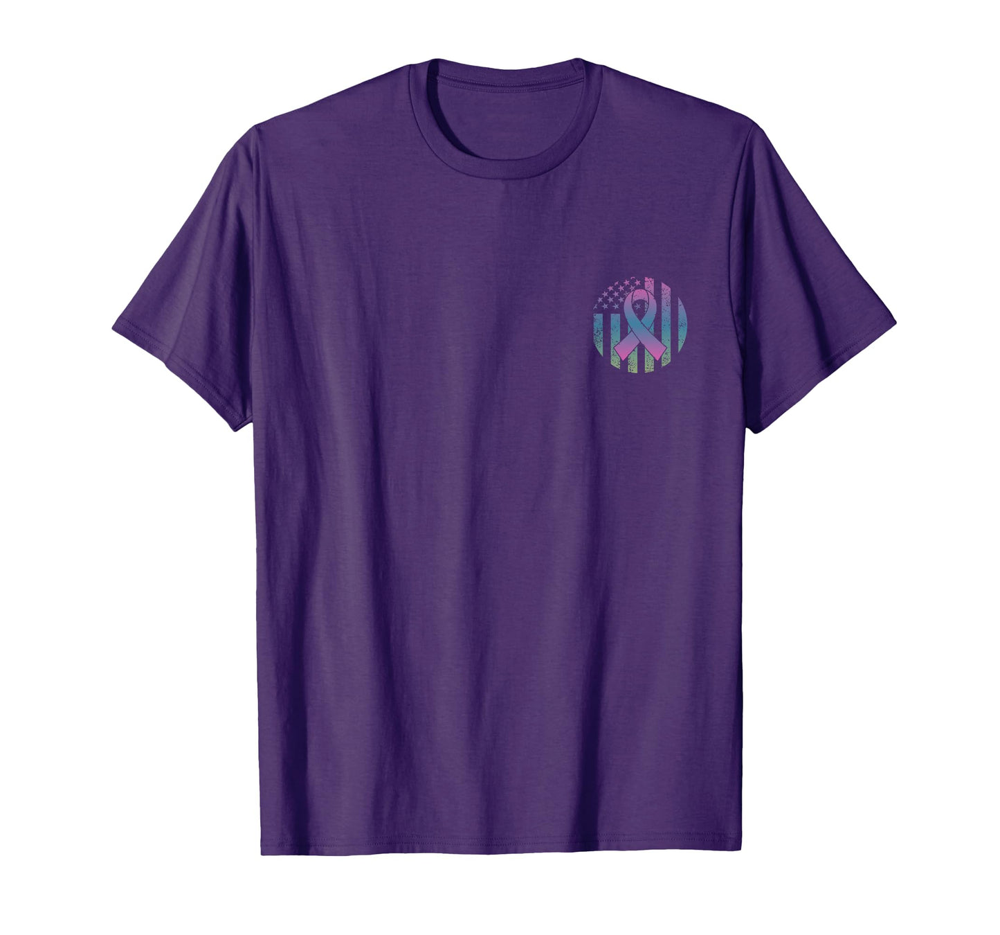 Distressed American Flag Pocket Metastatic Breast Cancer Awa T-Shirt for Women Men