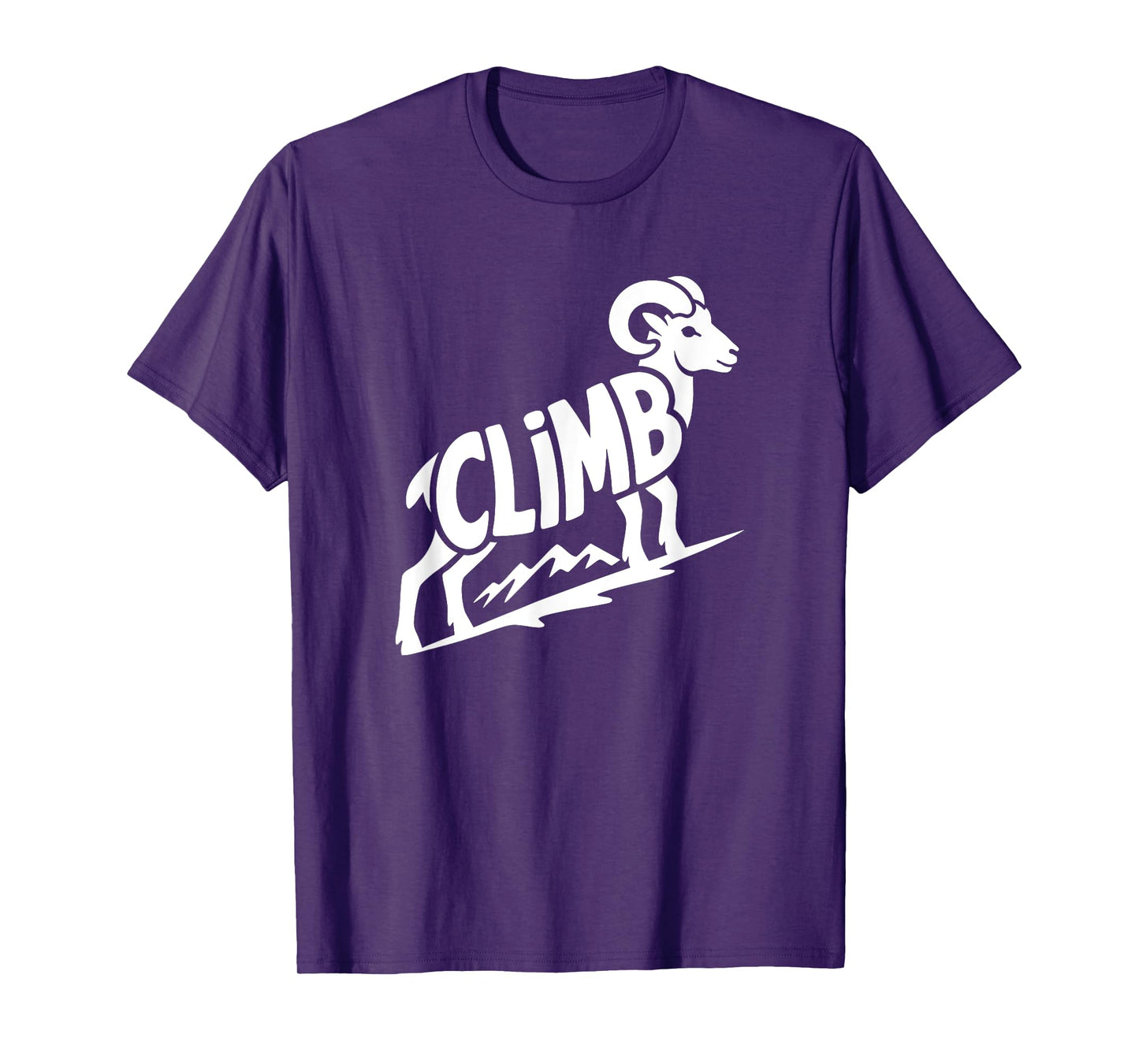 Climb - Rock Climbing & Bouldering Bighorn Ram Word Art T-Shirt