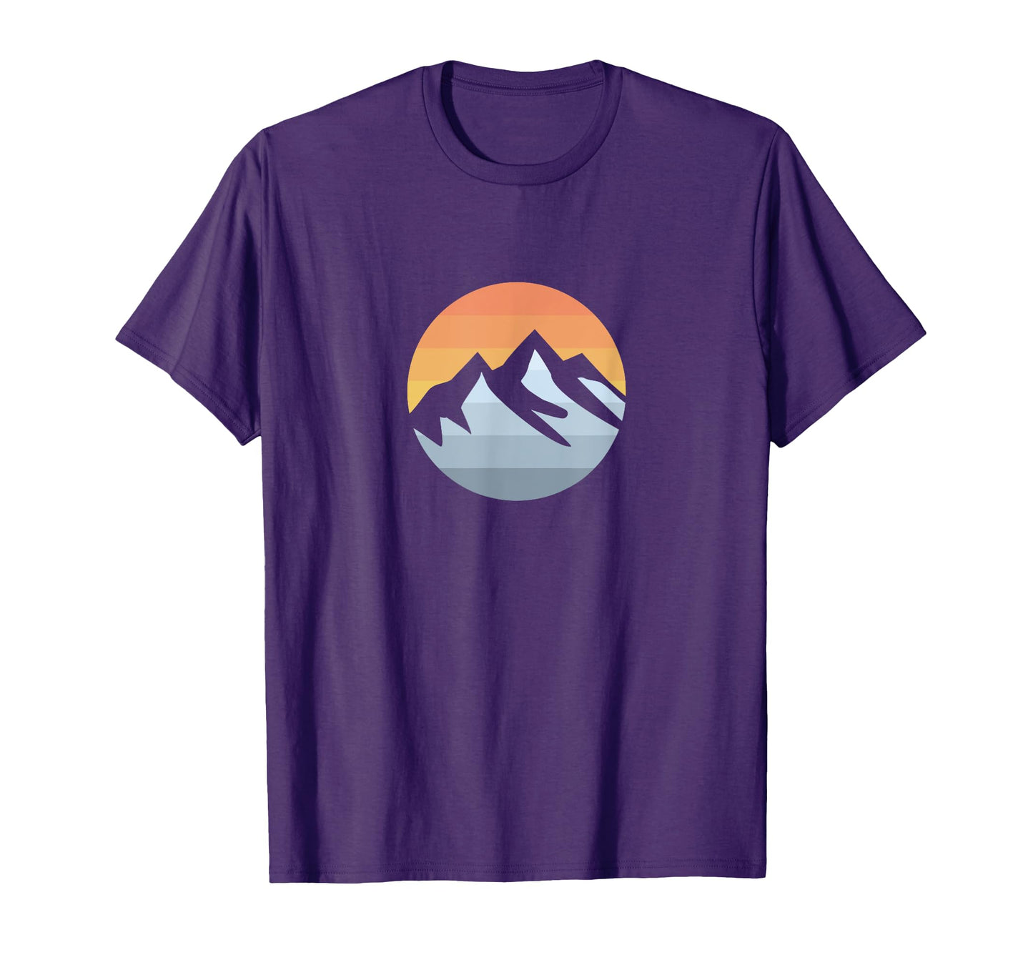 Mountain Sunset Outdoor Hiking Retro T-Shirt