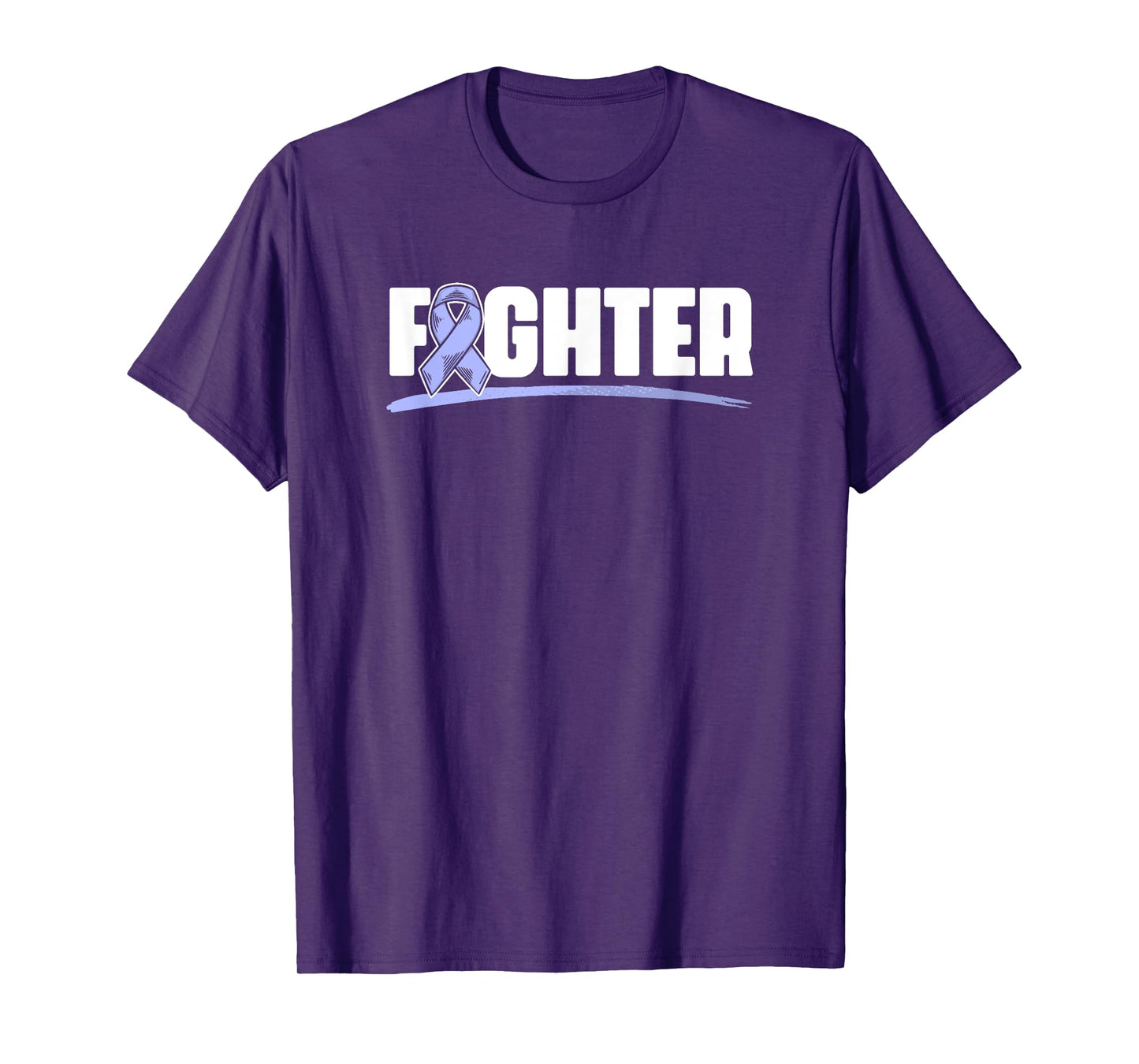Fighter Esophagus Cancer Purple Esophageal Cancer Awareness T-Shirt