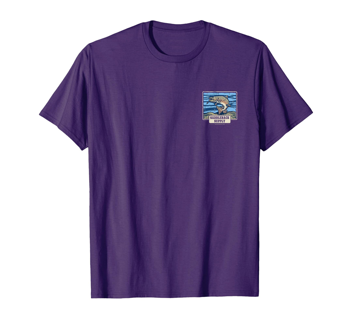 Saddleback Fishing for Trout Logo Lightweight Graphic T-Shirt