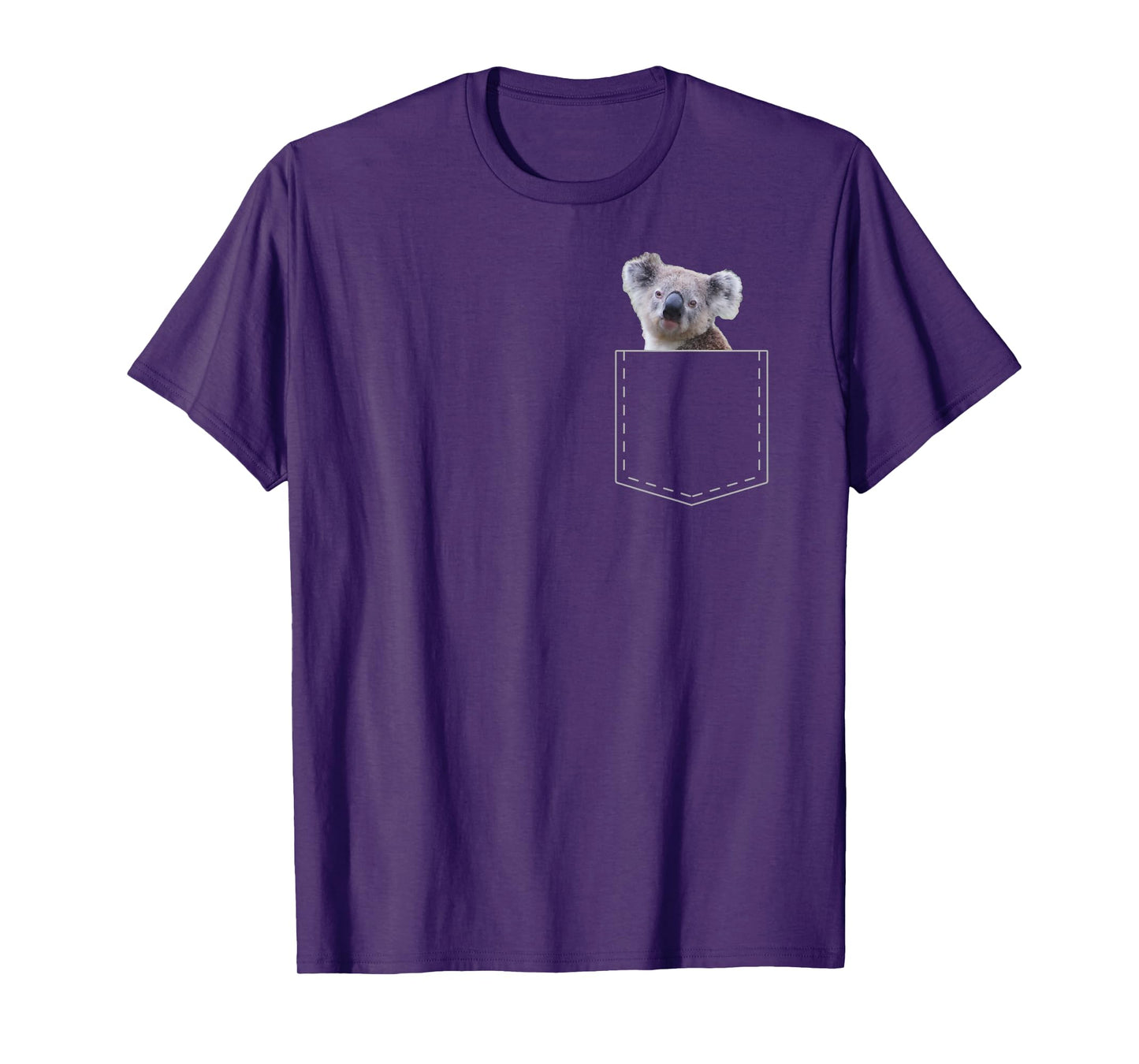 Cute Koala Gift Funny Pocket For Men Women Girls Boys T-Shirt