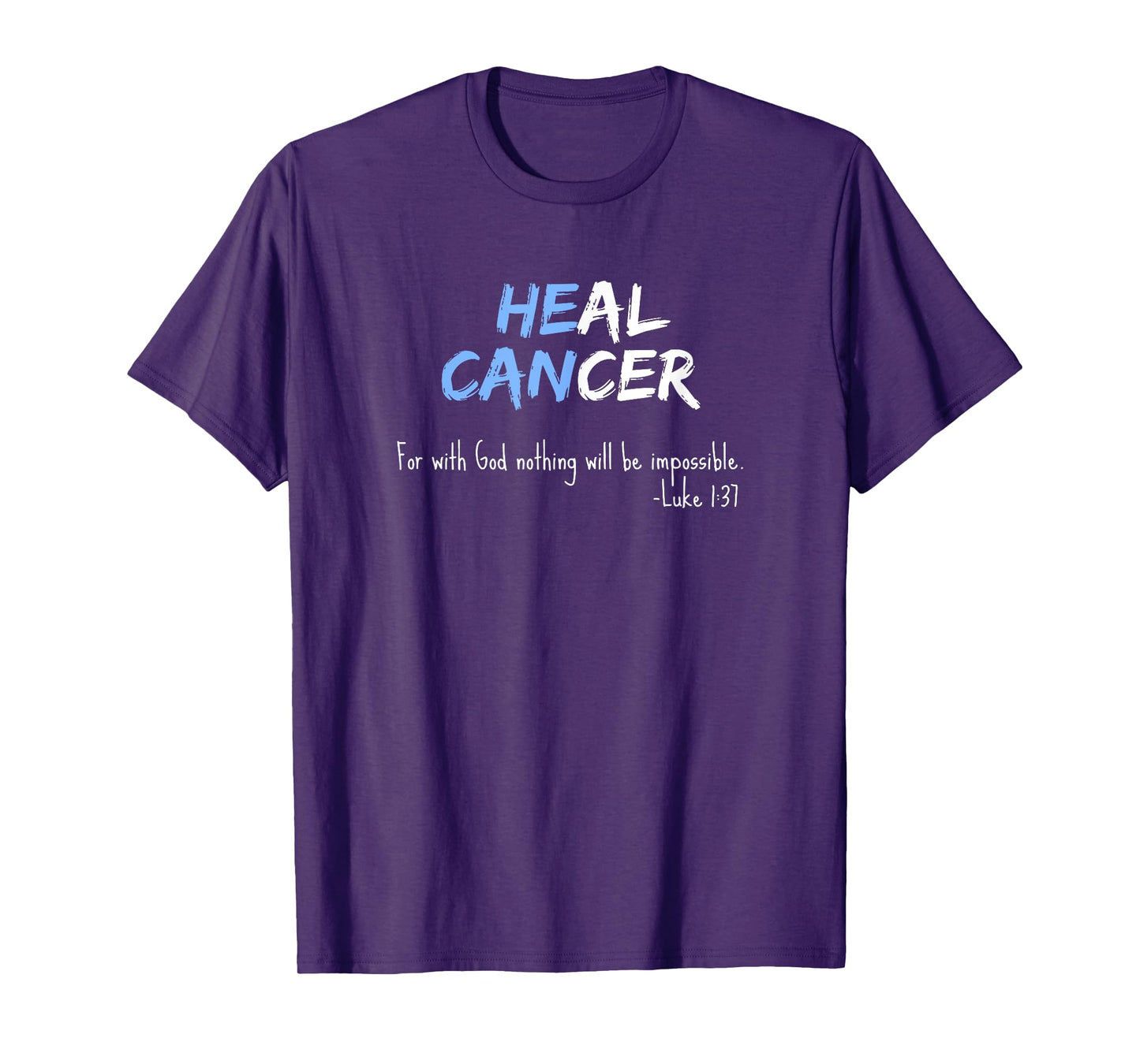 Prostate Cancer Shirt Awareness Blue Bible Verse Heal Tshirt T-Shirt
