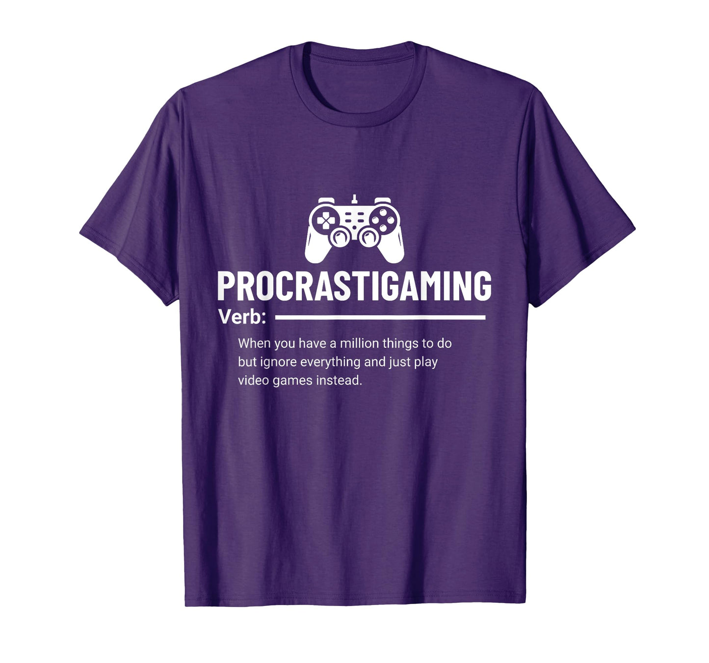 Funny Procrastigaming Gamer Video Game Gaming Geek T-Shirt