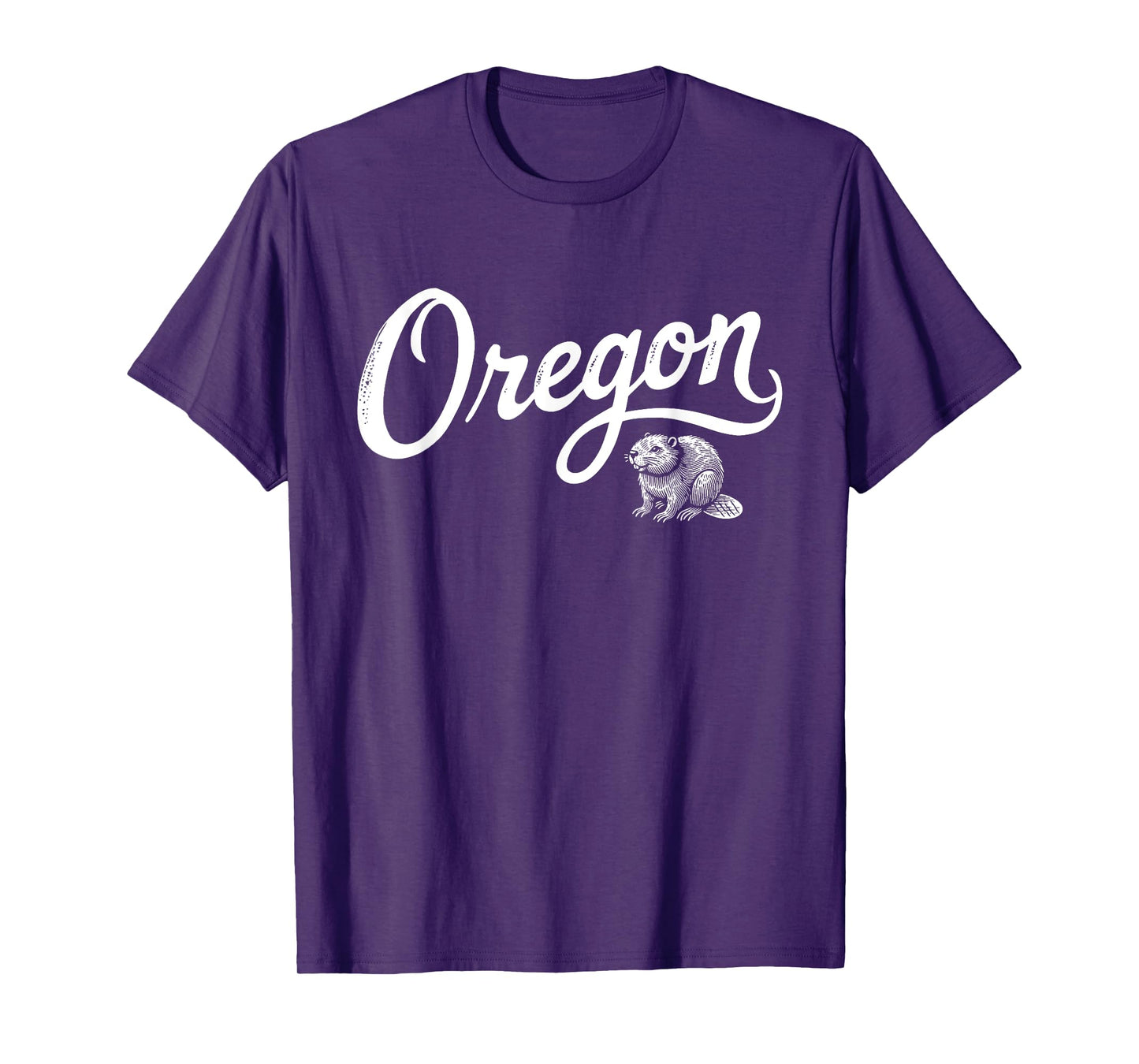 Oregon - OR, Retro Vintage Script Beaver Design T-Shirt