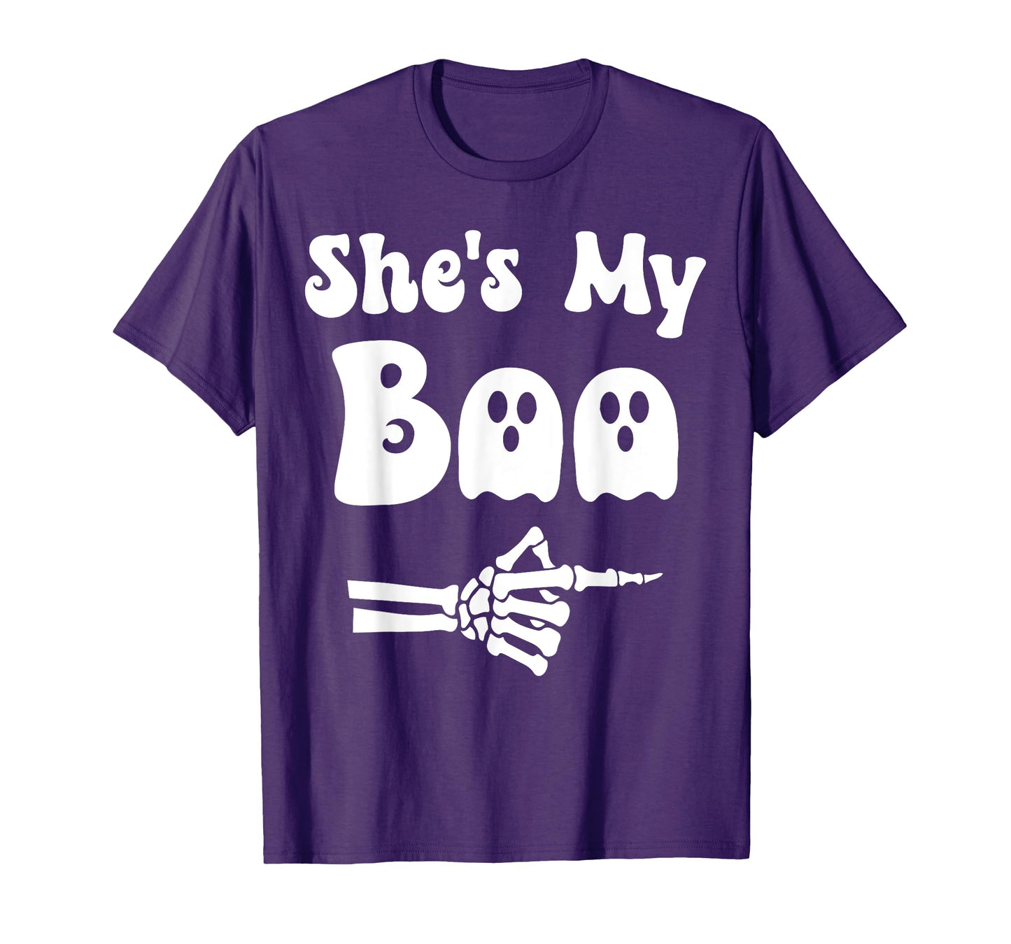 He's My Boo Matching Couple Halloween Couples She's My Boo T-Shirt
