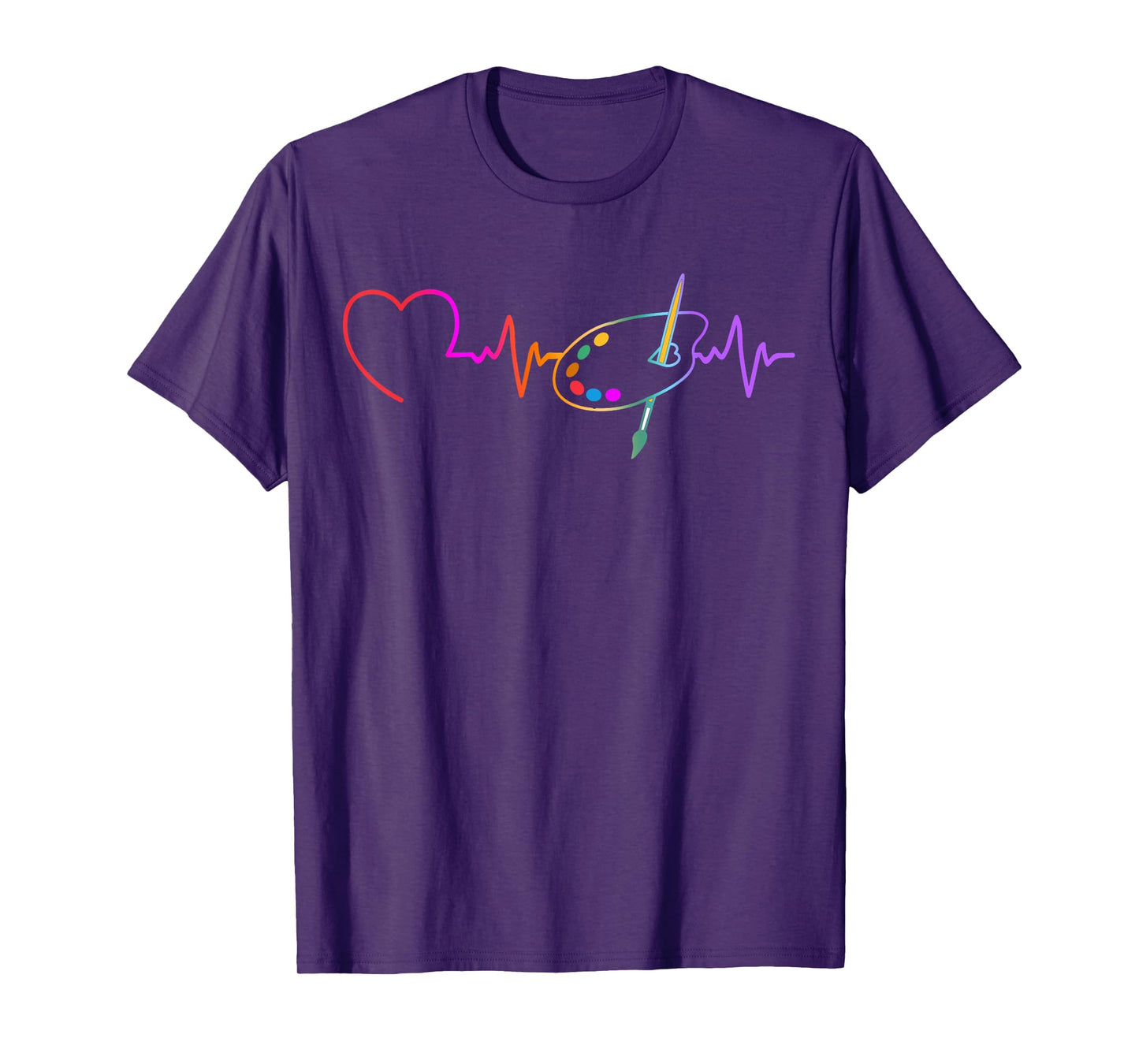 Cool Art for Women Art Teacher Artist Painter Brush Funny T-Shirt