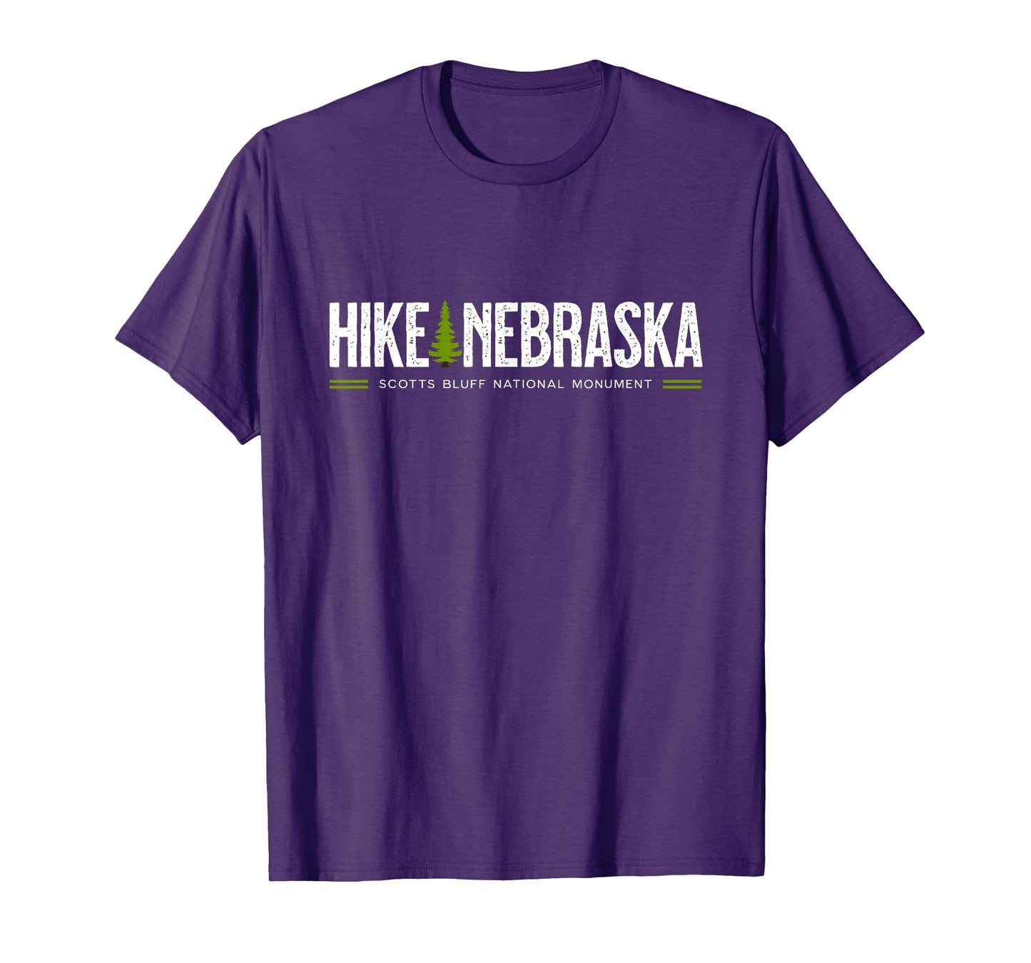 Nebraska Scotts Bluff Monument Hike Tree Retro Graphic T-Shirt