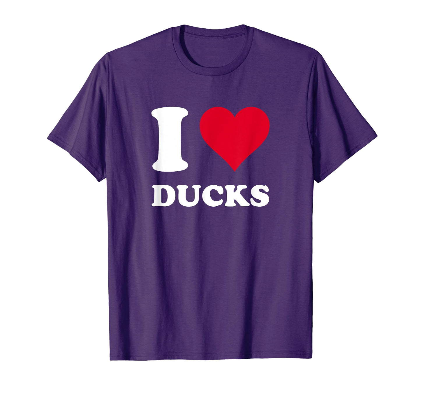 Red Heart I Love Ducks T-Shirt