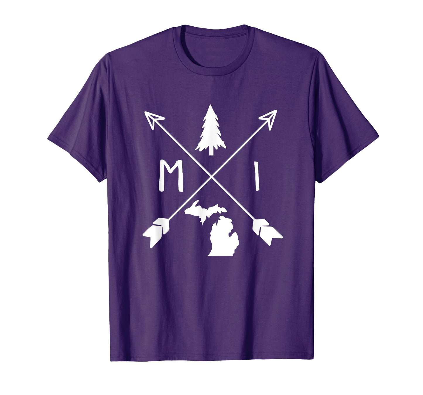Michigan Up North Home State Midwest Vintage Retro T-Shirt