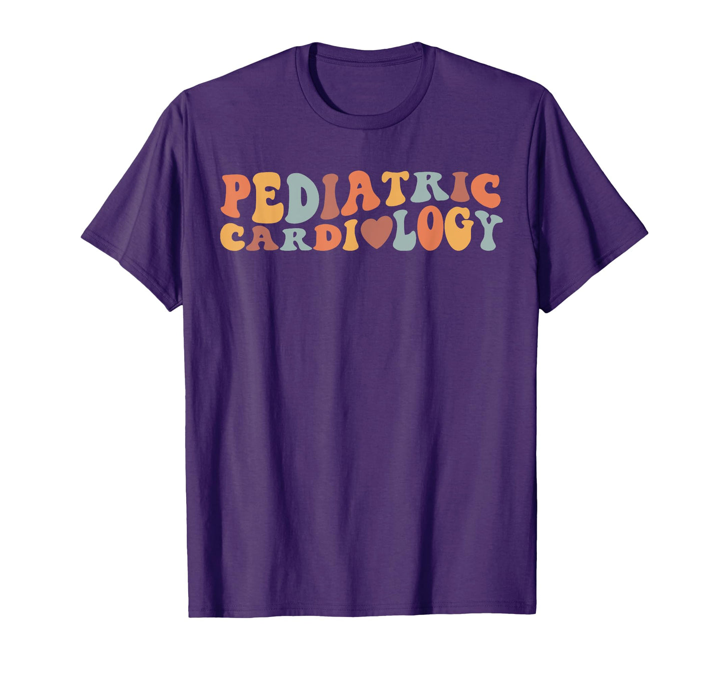 Retro Groovy Pediatric Cardiology PEDS Cardiac Nurse Nursing T-Shirt