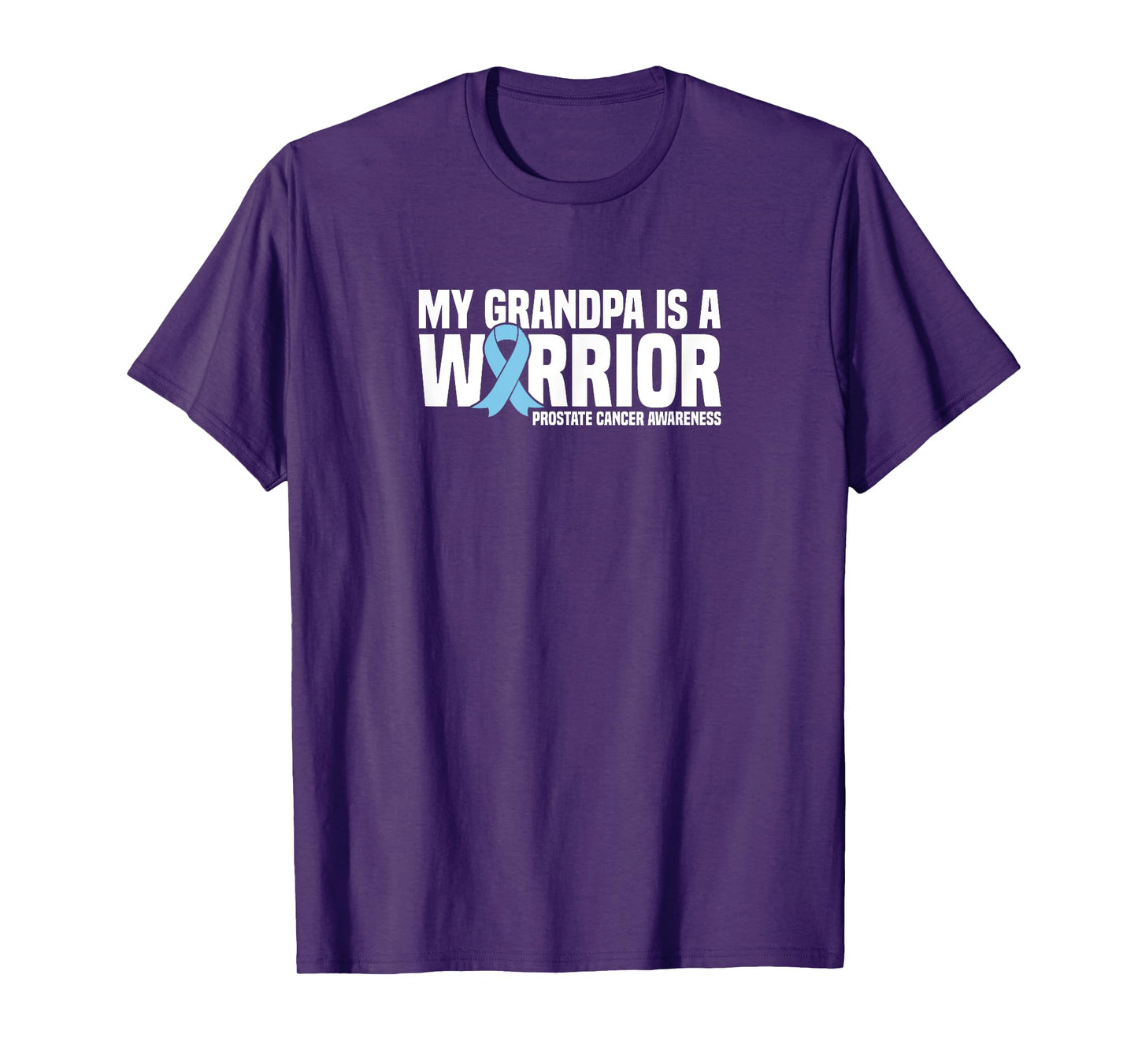 Grandpa is a Warrior Blue Ribbon Prostate Cancer Awareness T-Shirt