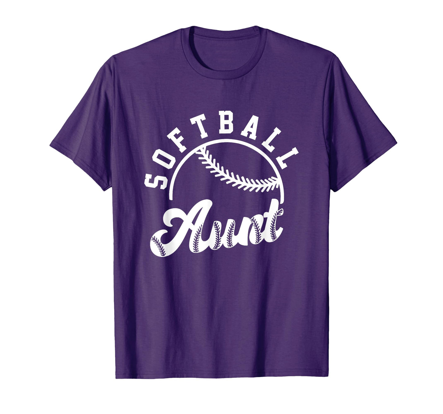Retro Vintage Softball Aunt Love Baller Gameday Matching T-Shirt