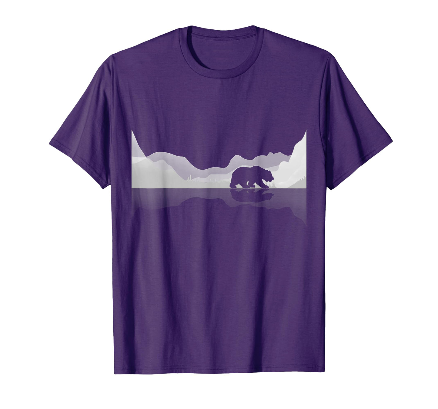 Trees Reflection Wildlife Nature Animal Bear Outdoor Forest T-Shirt